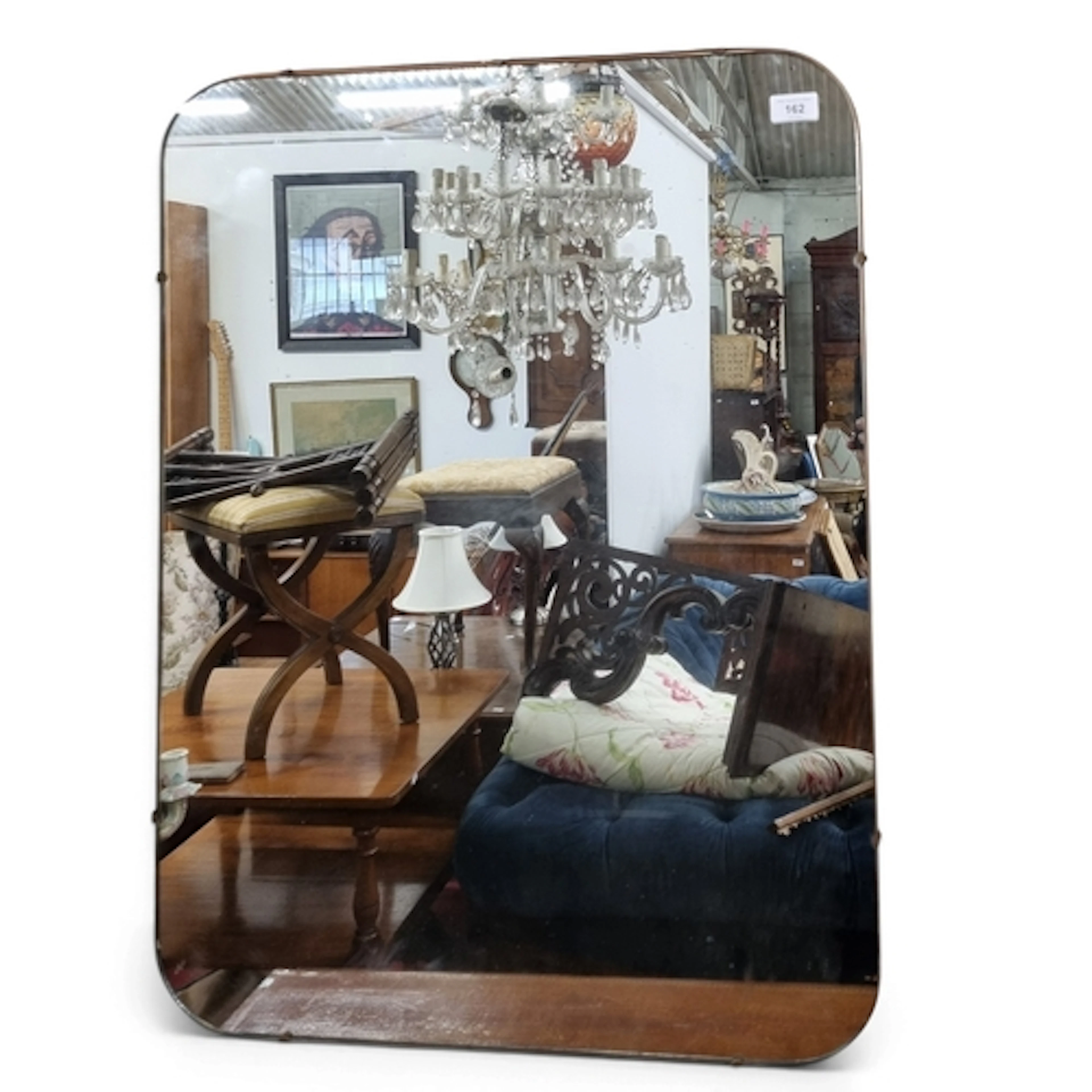 A mid 20th Century style Mirror. H 80 x W 60 cm approx.