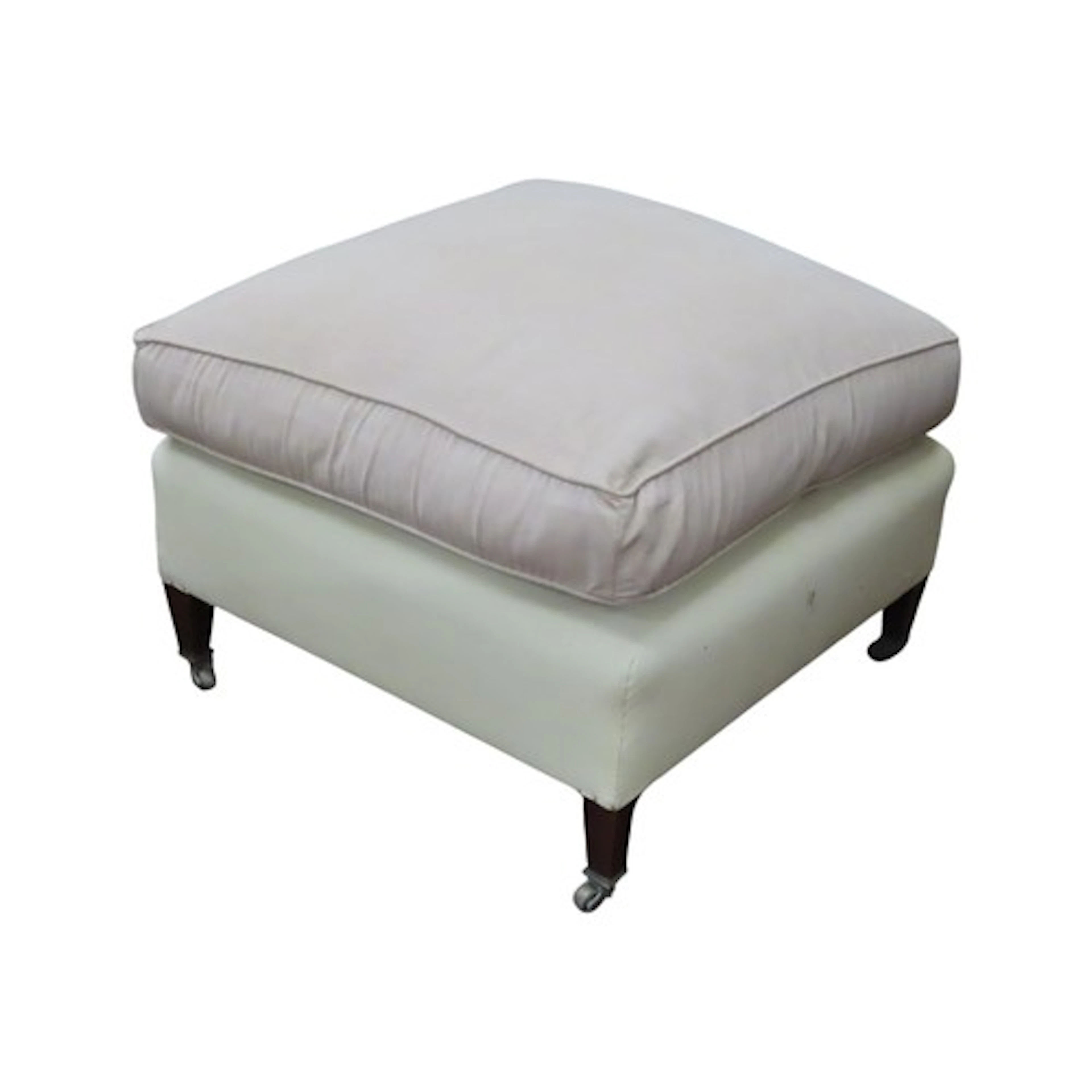 An Edwardian centre stool raised on four square taper legs w...