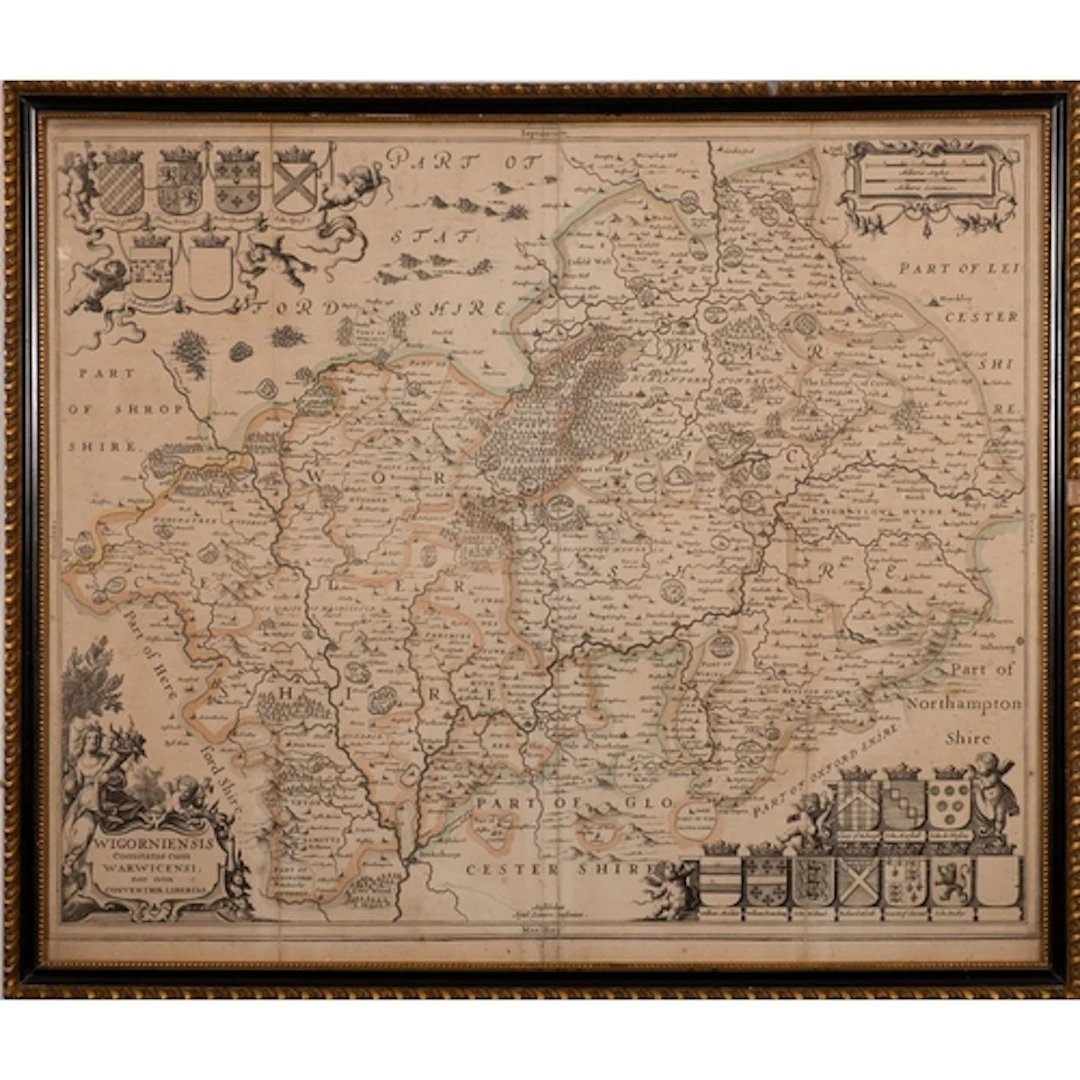 WORCESTERSHIRE & WARWICKSHIRE. JANSSON, Jan. Wigorniensis Co...