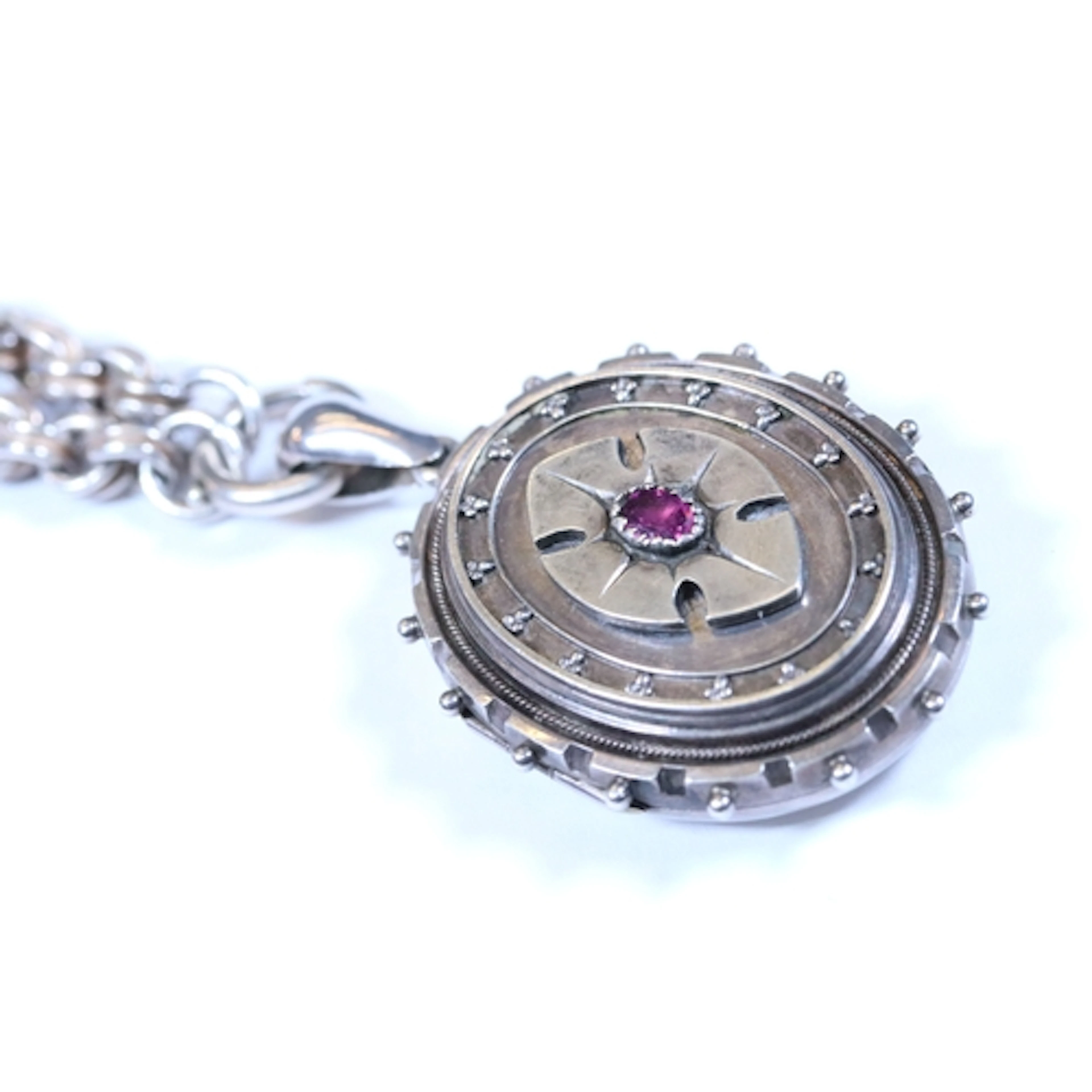 A 19th century Victorian sterling silver double aperture loc...