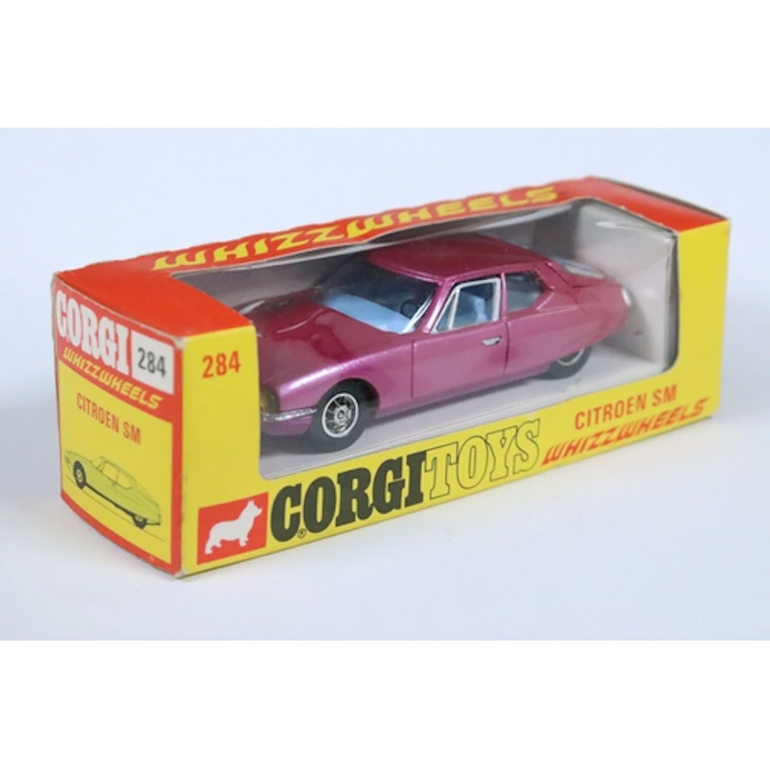 Boxed Corgi Whizzwheels 284 Citroen SM diecast model in meta...