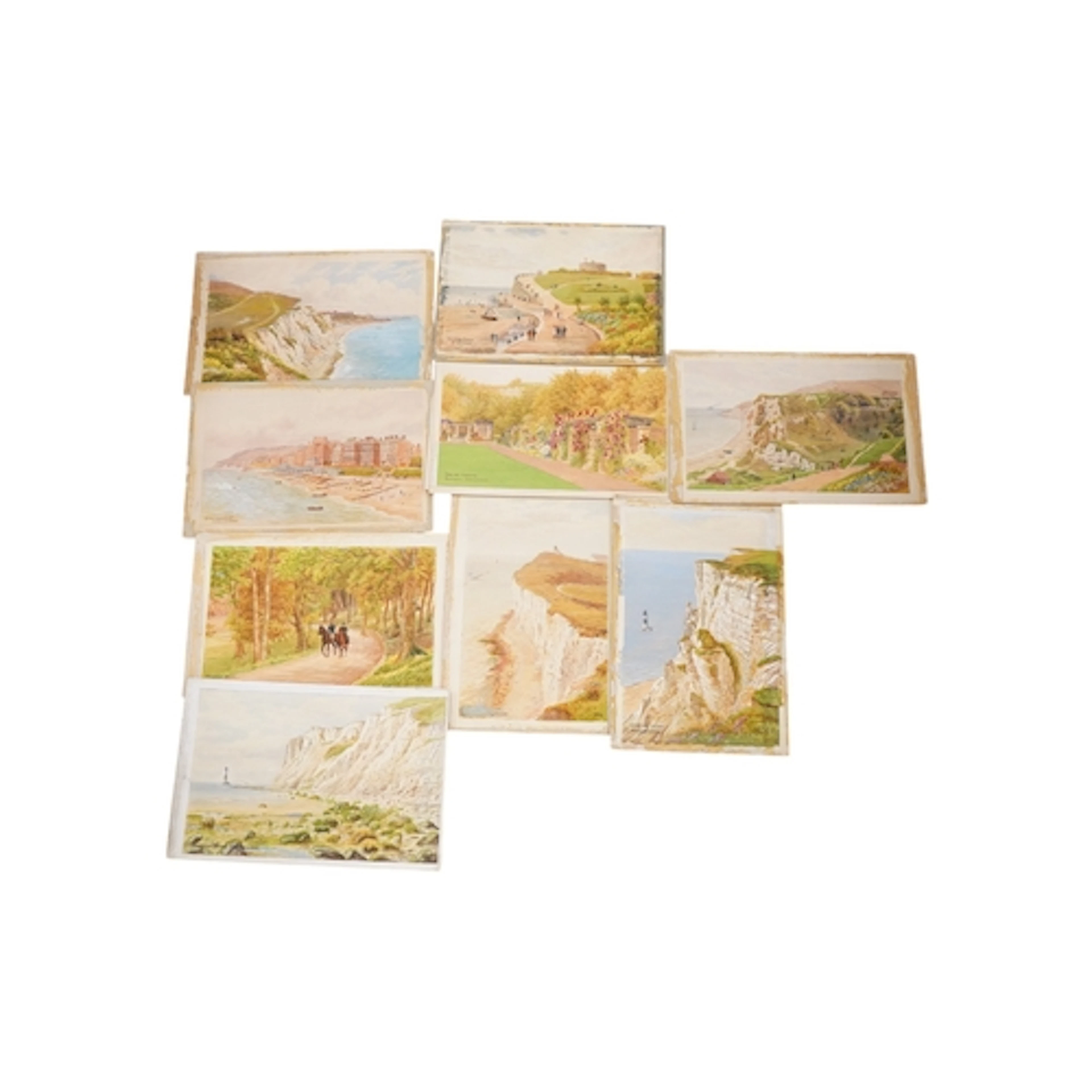 Alfred Robert Quinton (1853-1934), a set of nine original wa...