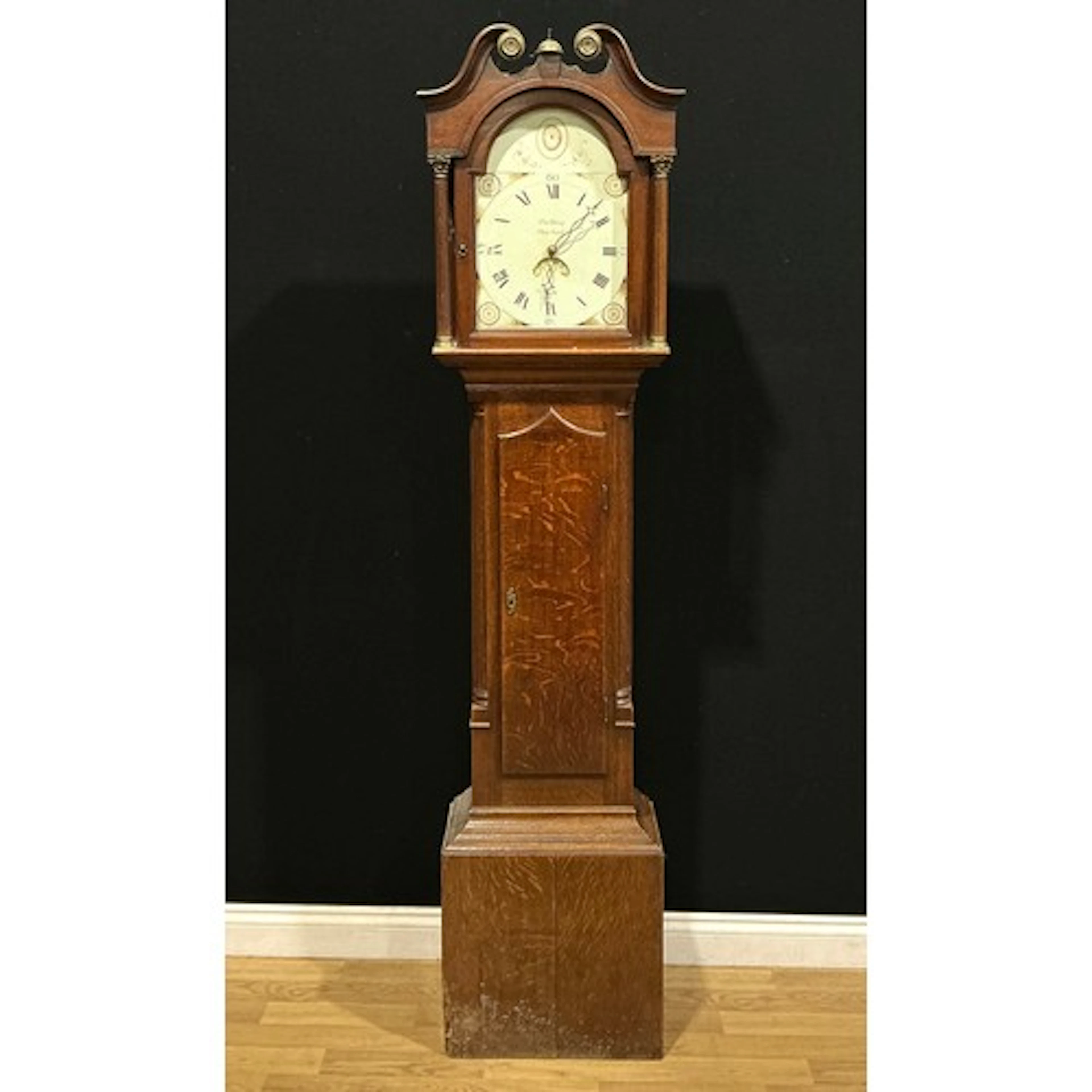 A 19th century oak longcase clock, Thomas Almey, Sheepshead,...