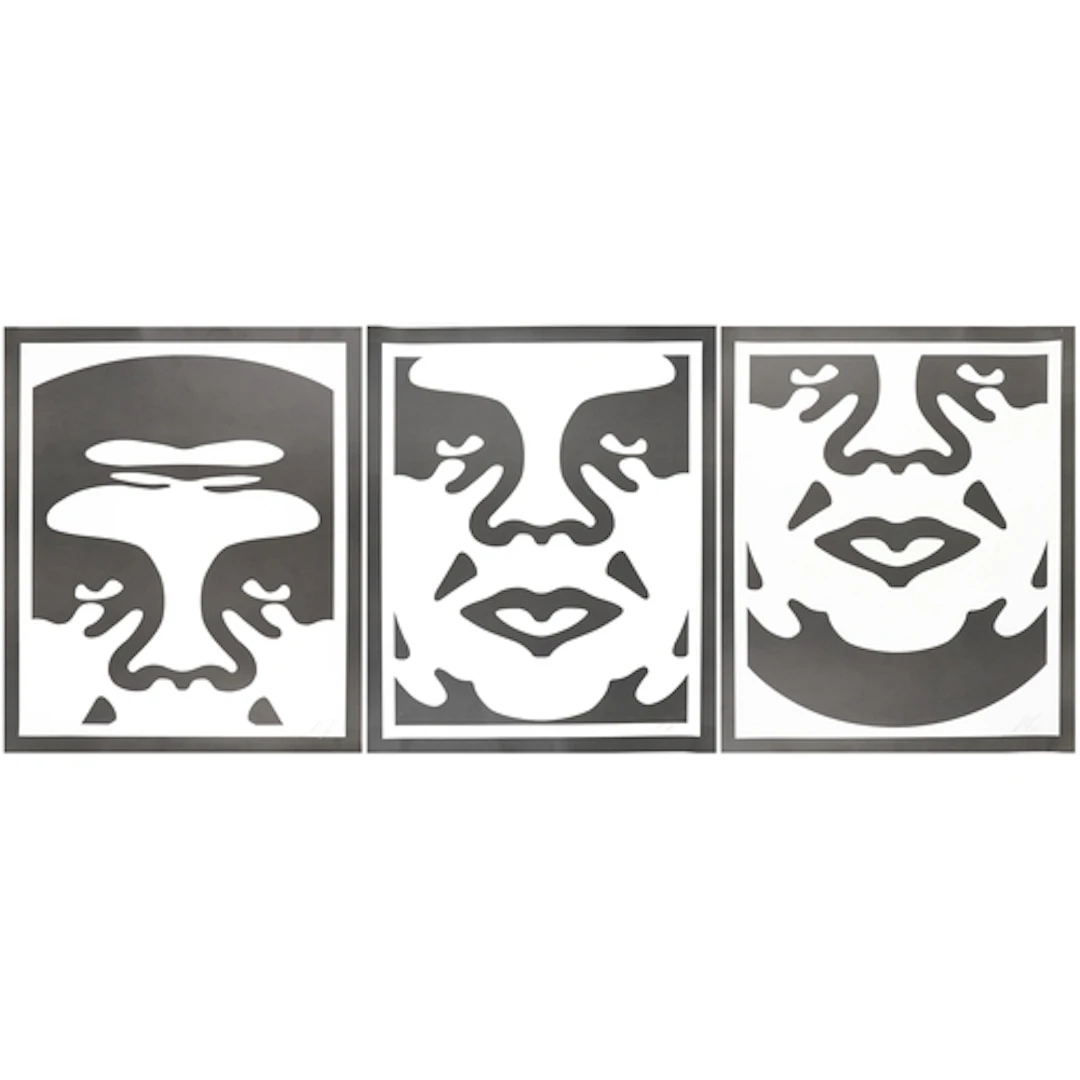 Shepard Fairey - Three pencil signed black and white lithogr...