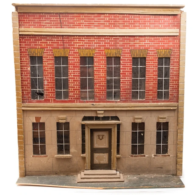 A late Victorian dolls house in the style of a Georgian town...