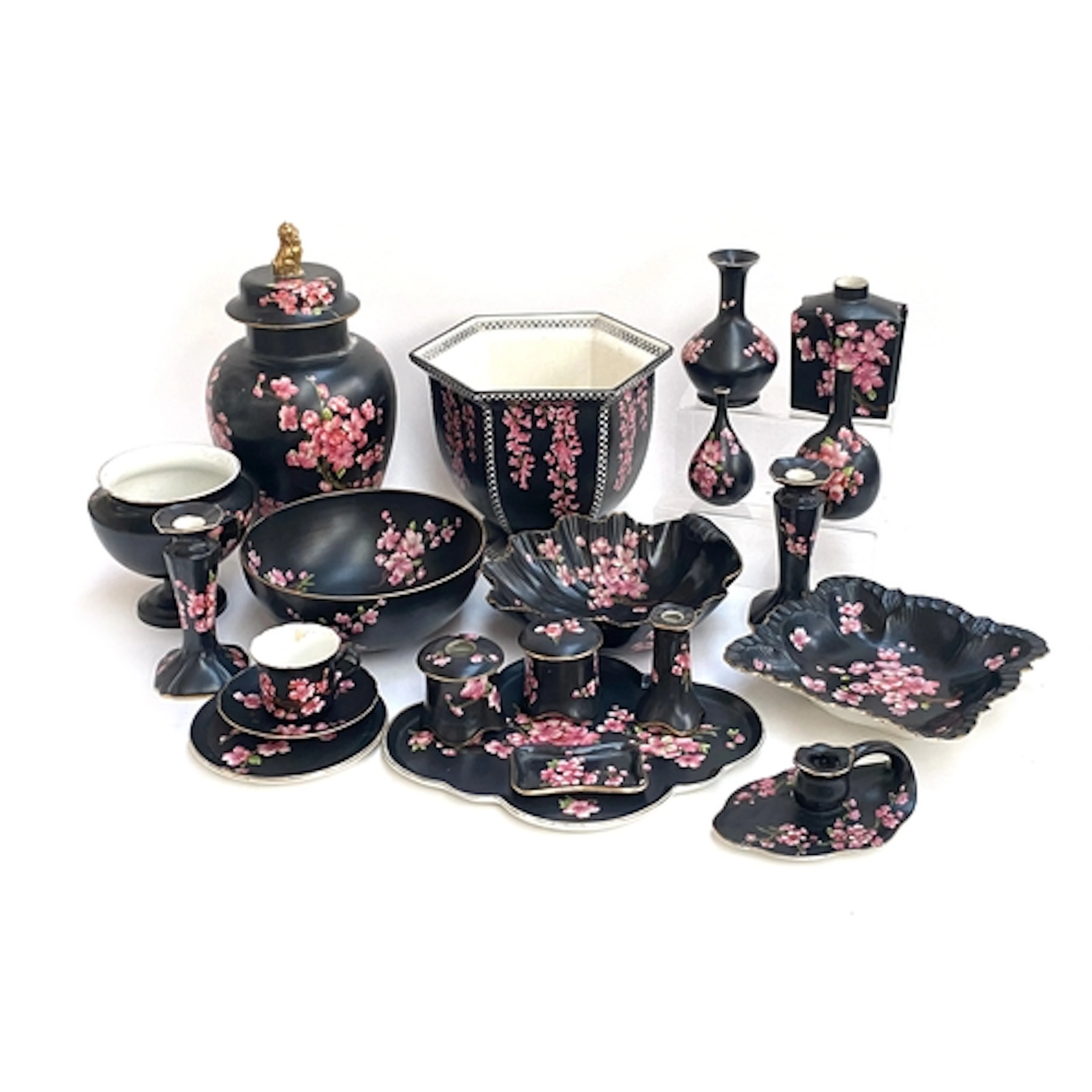 A collection of W&R Carlton Ware cherry blossom ceramics to ...