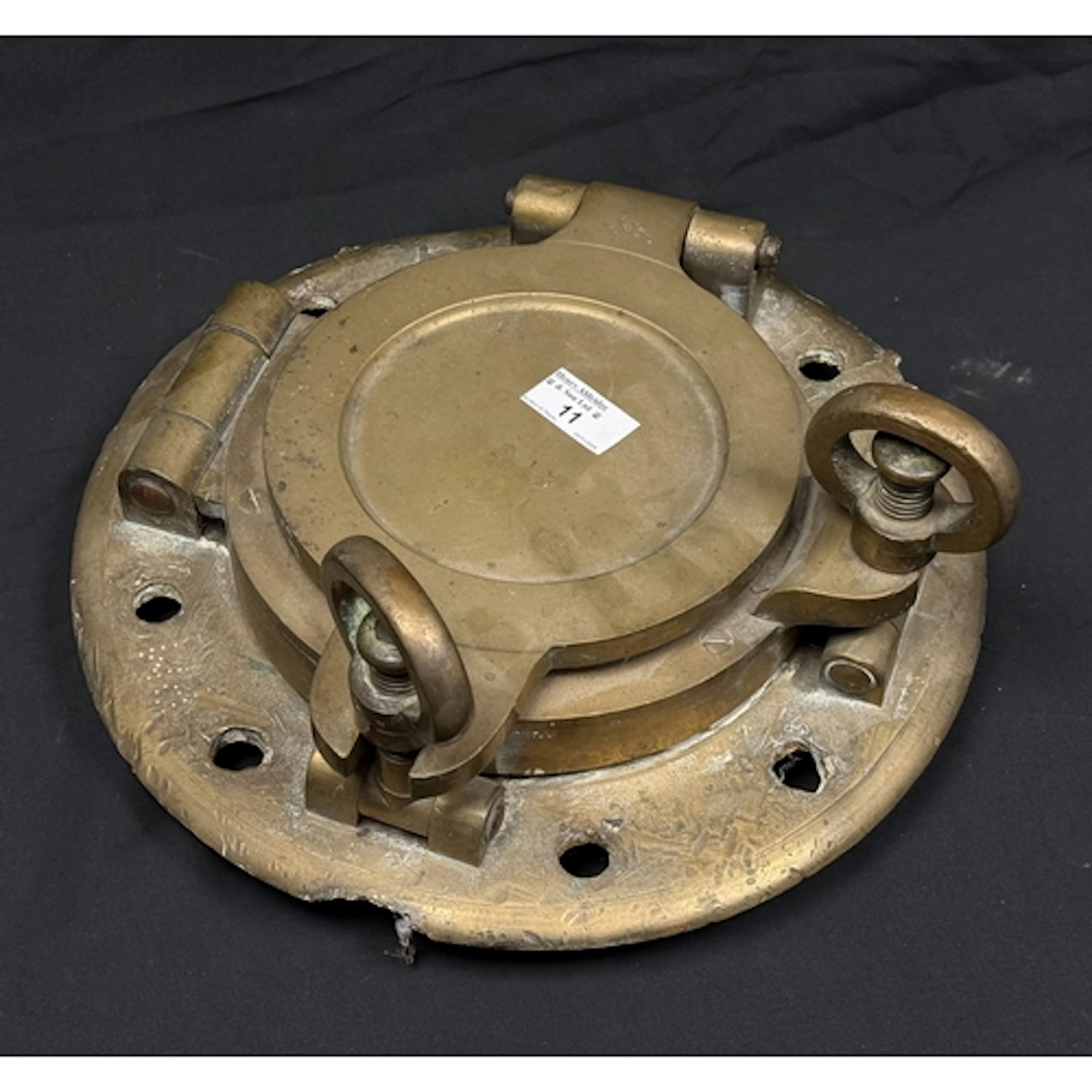 Maritime: Maritime: Pre War bronze porthole with hinged sto...