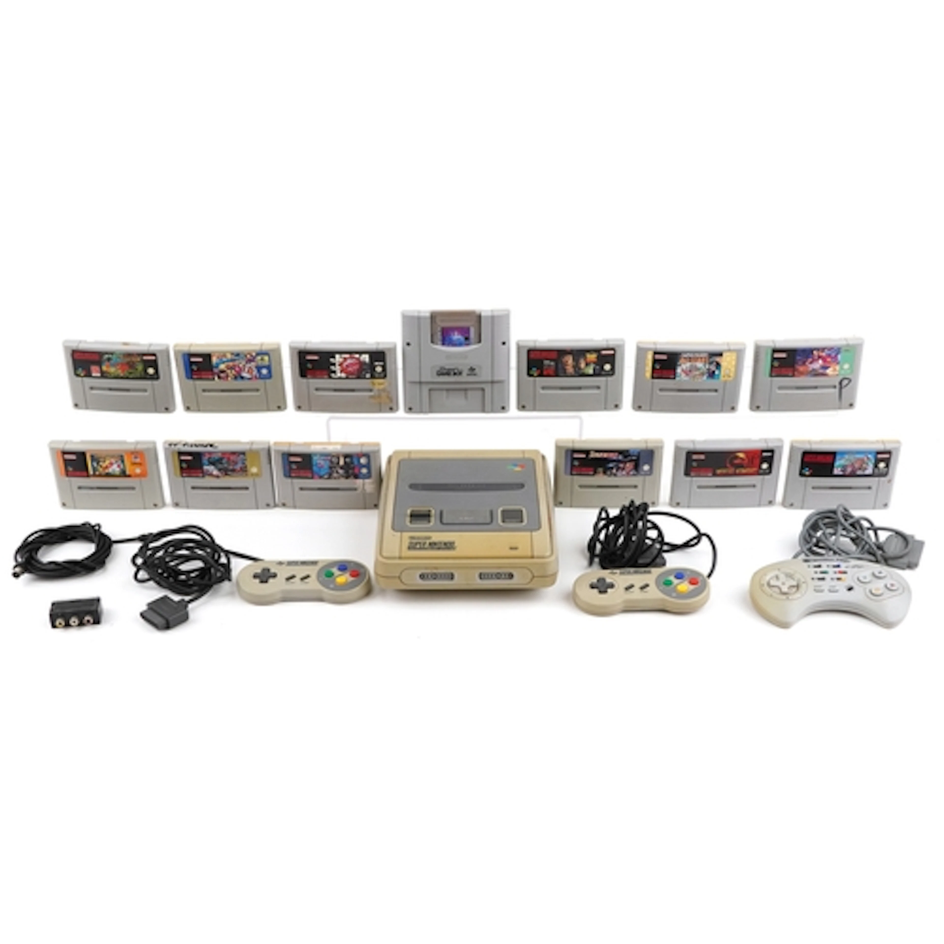 Nintendo, Super Nintendo entertainment system with controlle...