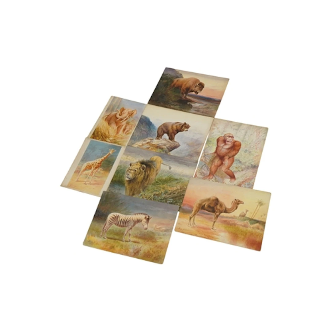 George Rankin, a set of eight original watercolours for post...