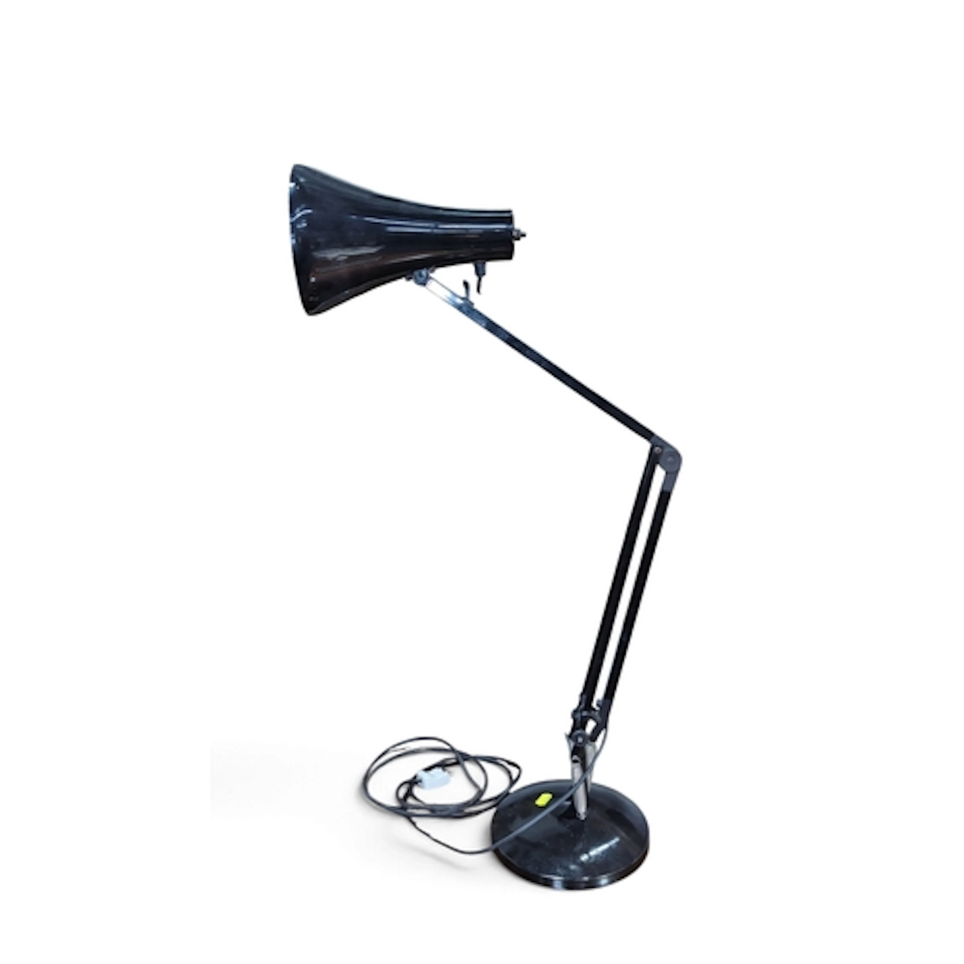 Anglepoise Model 90 desk lamp, with a black flared shade, sp...
