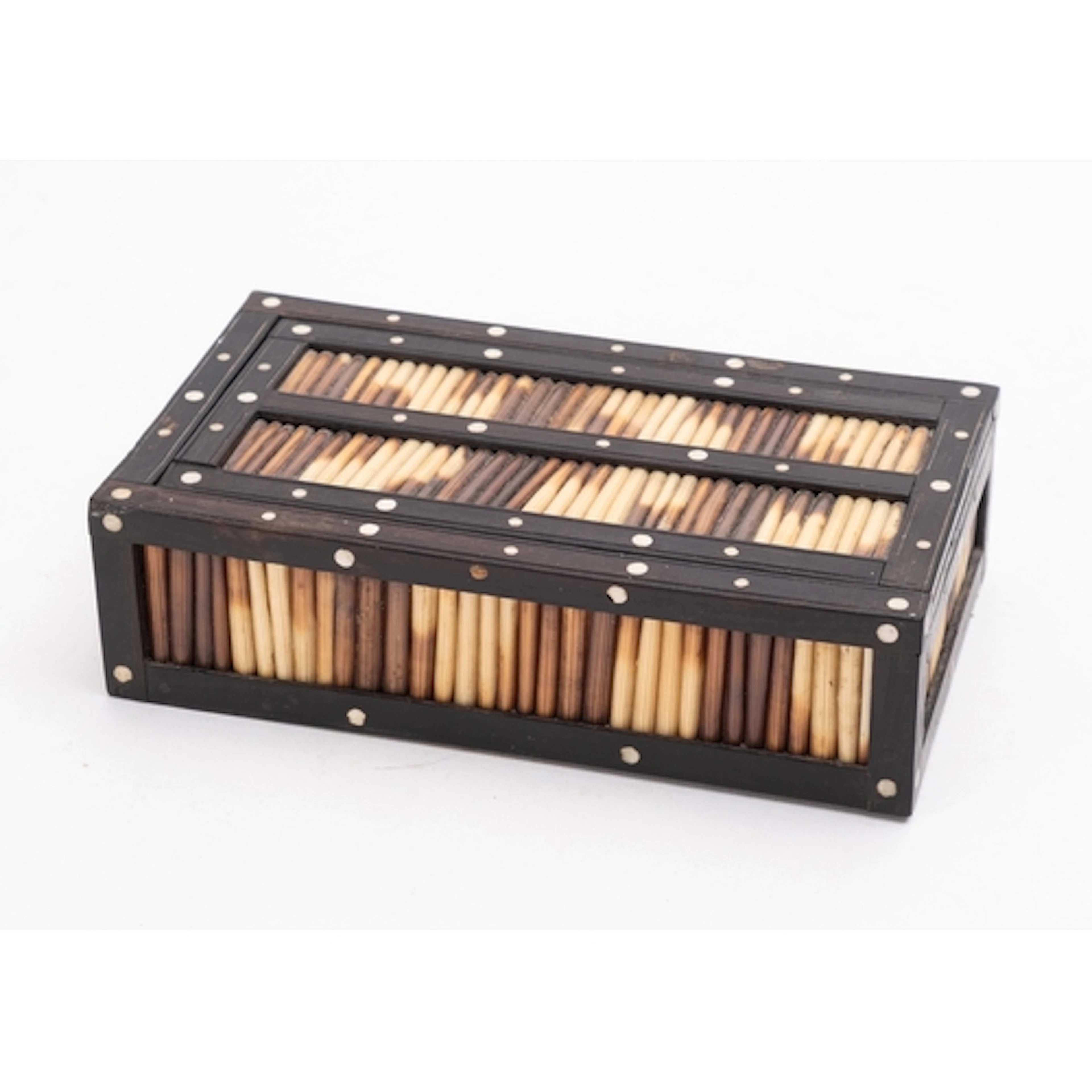 A modern Swiss burr walnut and inlaid music box. Of bombe fo...