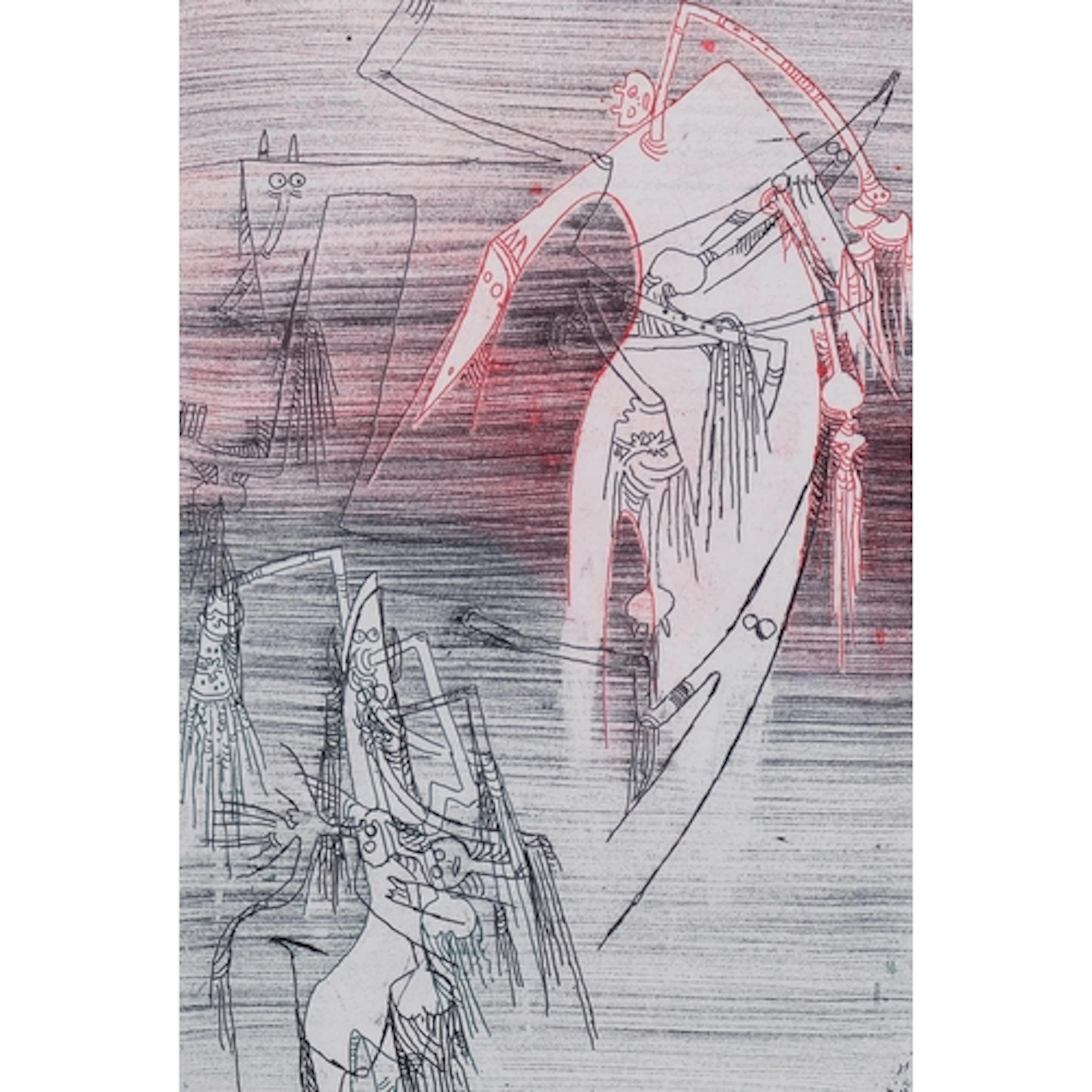 Wilfredo Lam, Paroles Peintes, original totemic etching, 196...
