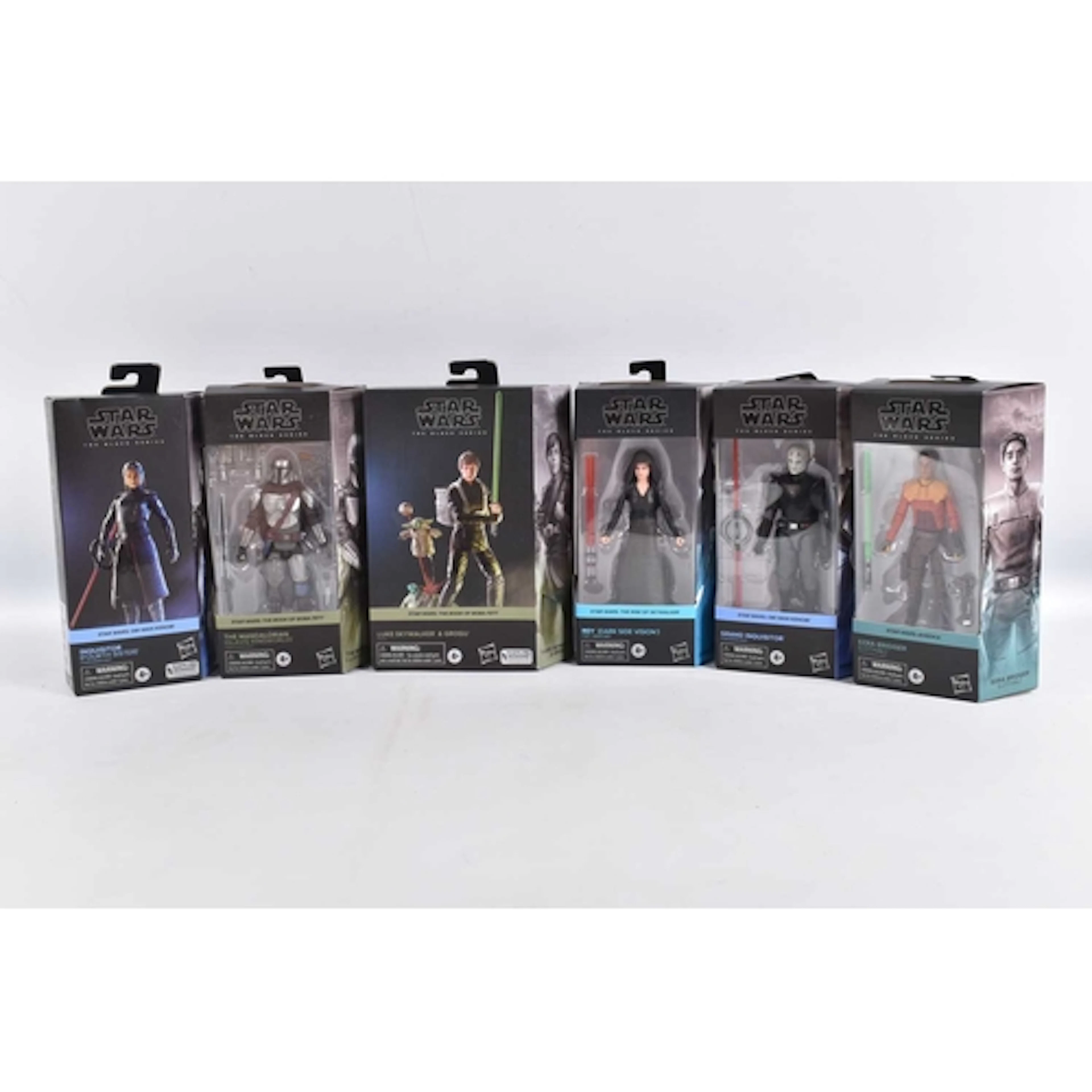 SIX BOXED HASBRO STAR WARS THE BLACK SERIES FIGURES, to incl...