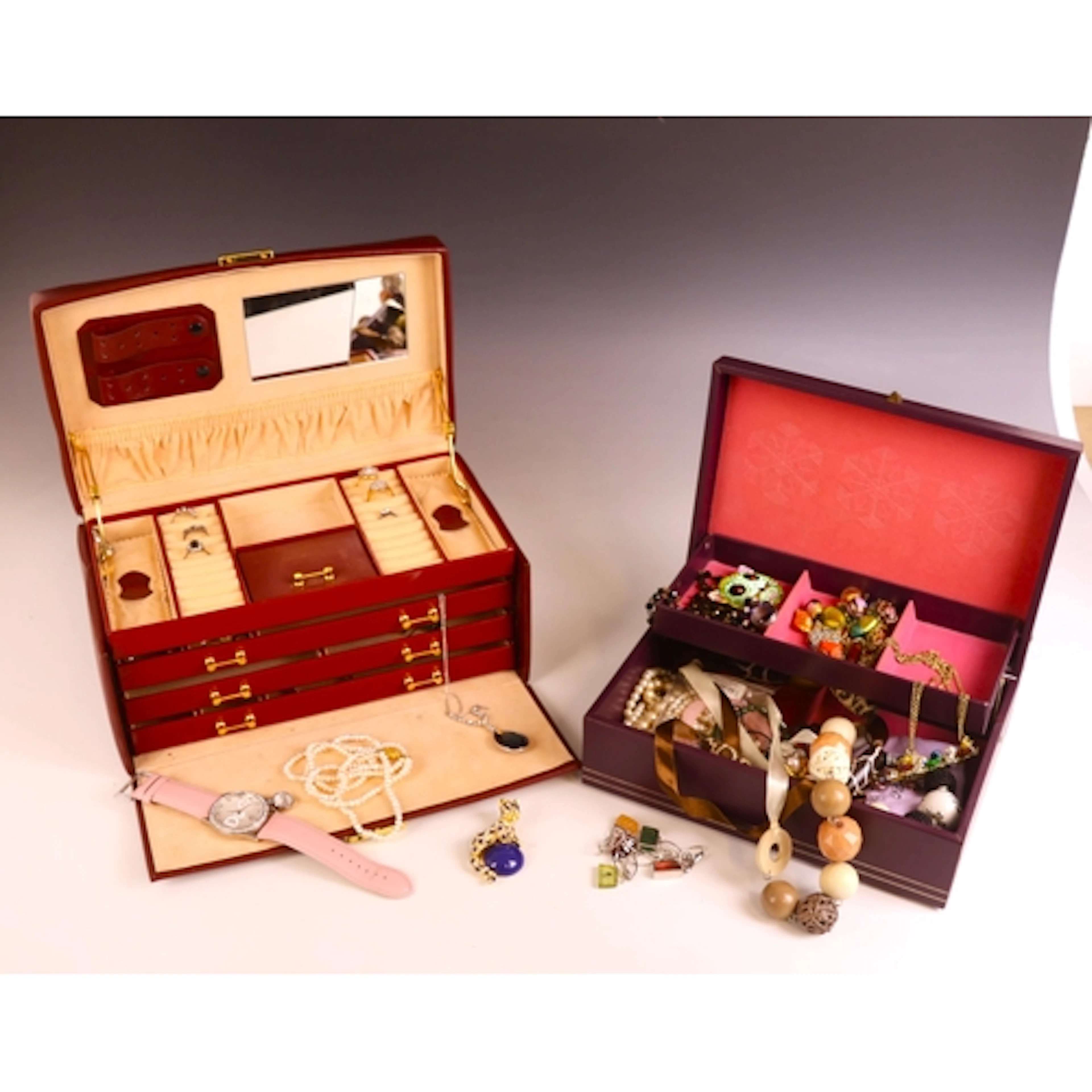 A collection of fine costume jewellery, including seven dres...