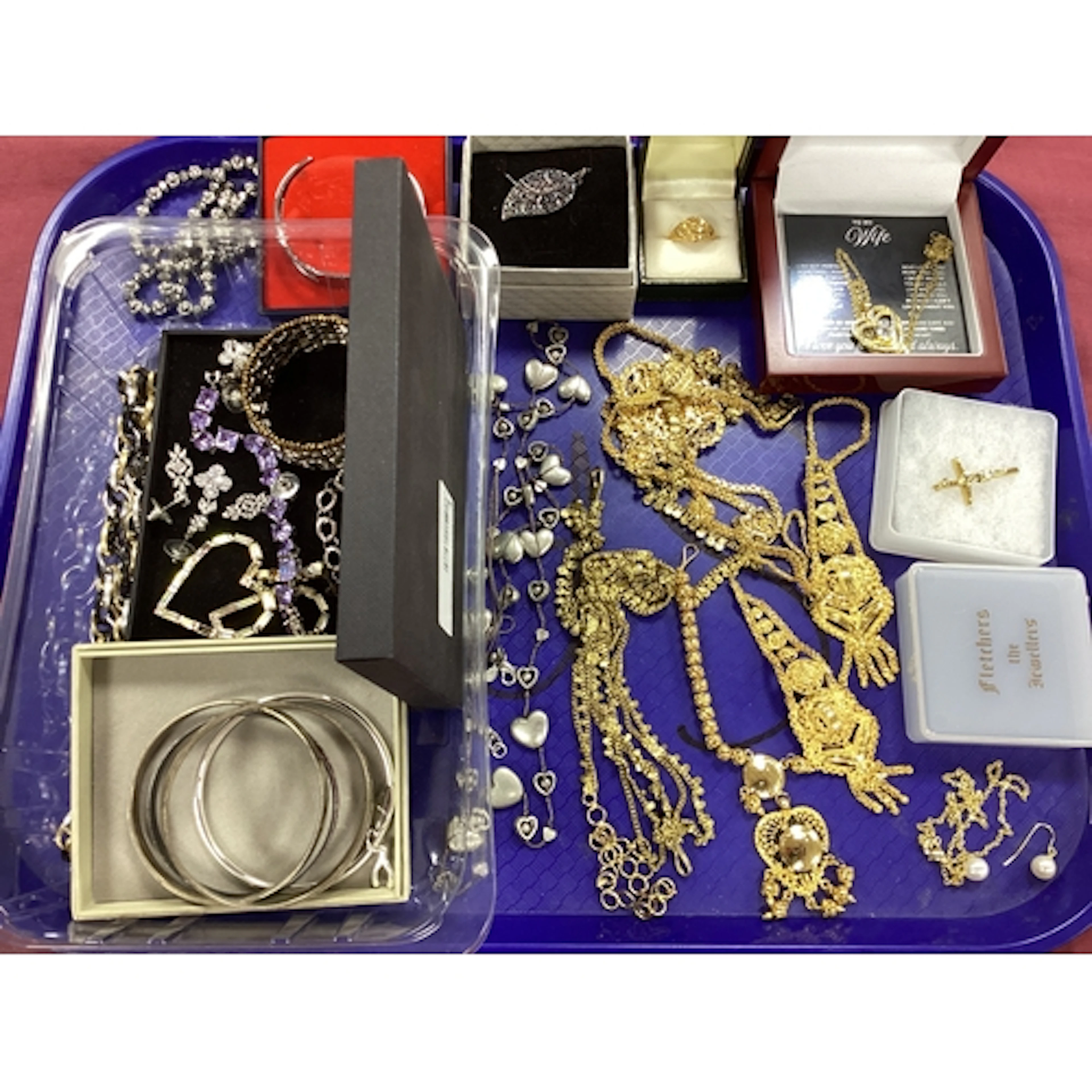 A Collection of Modern Costume Jewellery, including gilt met...