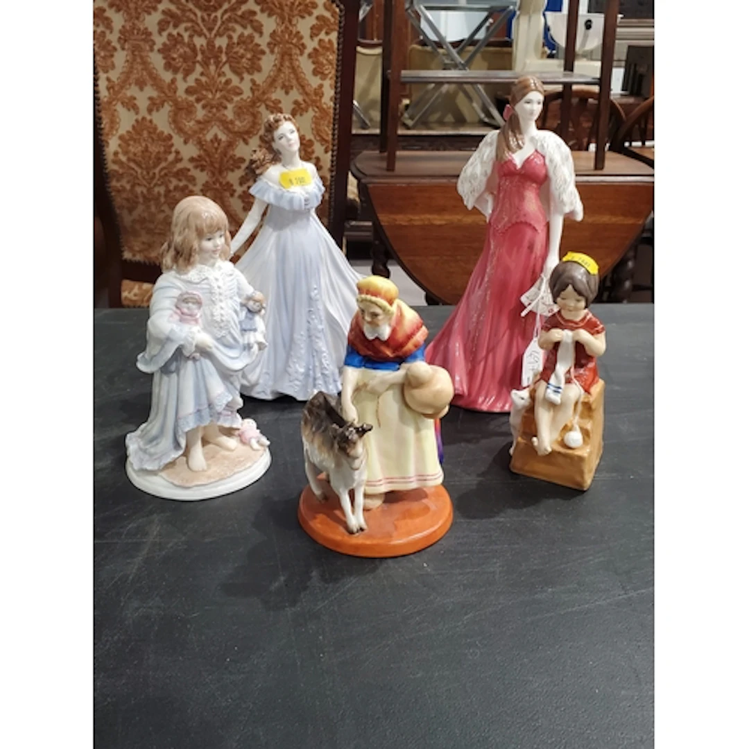 Five Royal Worcester Figurines comprising 'Jennifer', 'Laura...