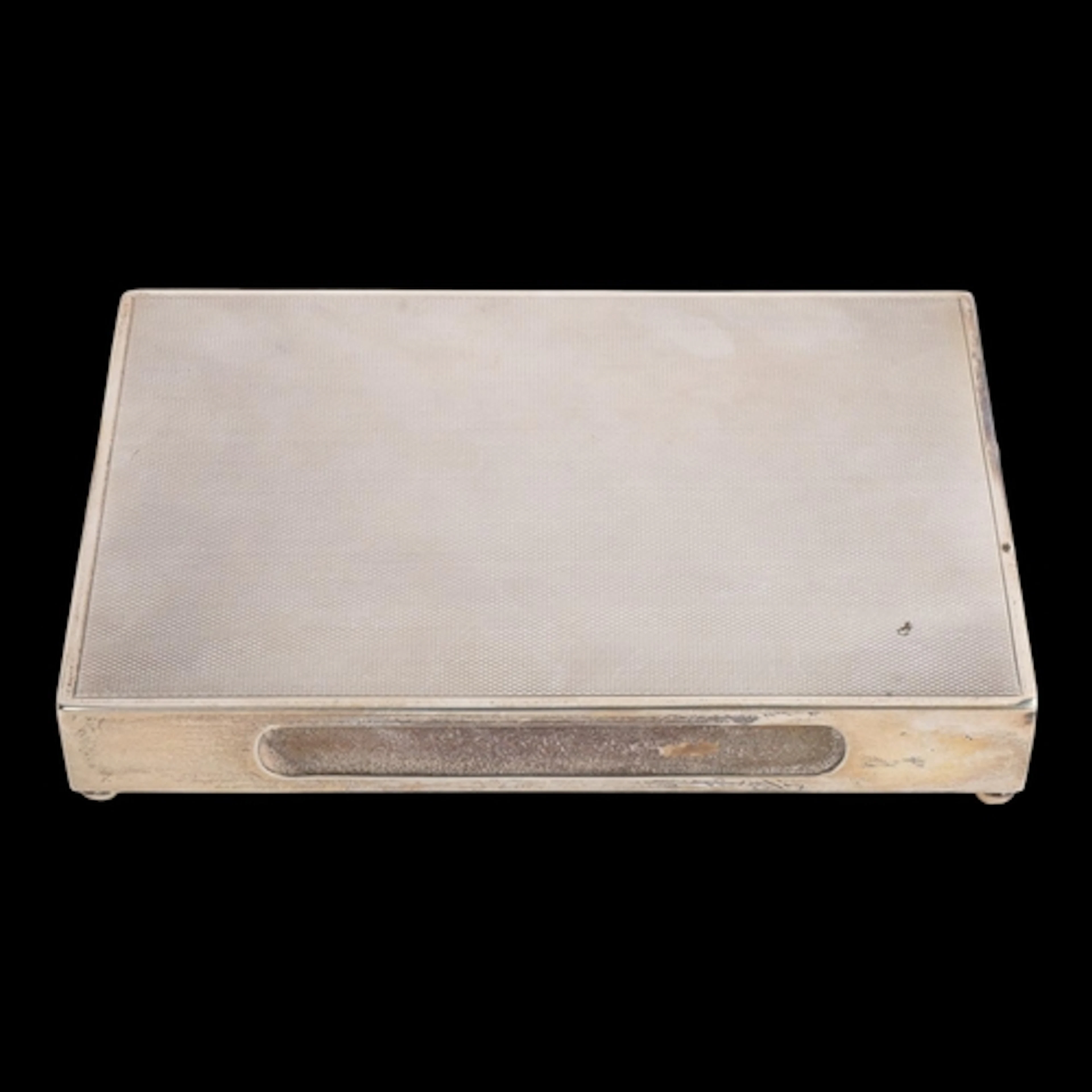 ASPREY - an Art Deco George V silver over-sized matchbox hol...