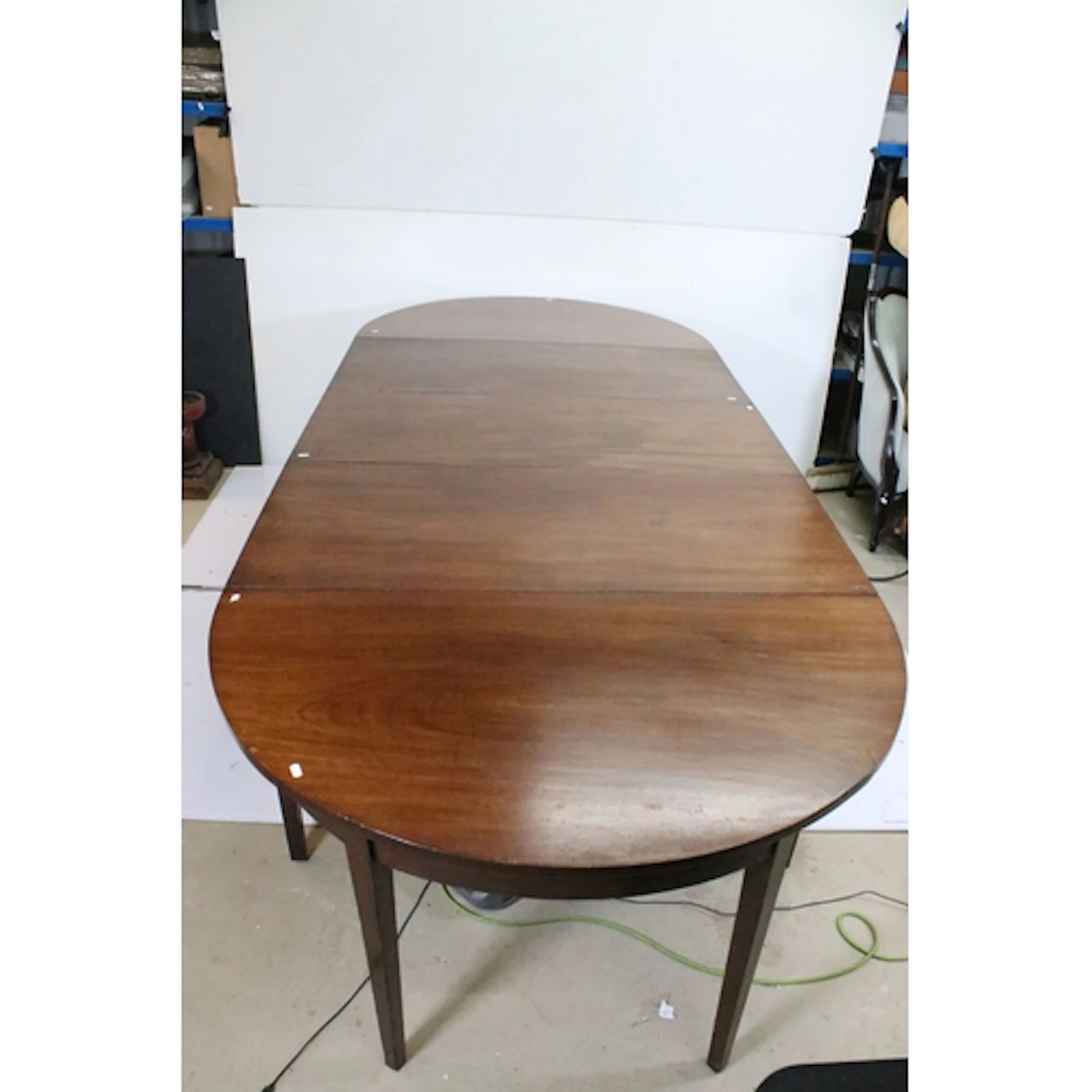 19th century mahogany D-end mahogany dining table, having th...