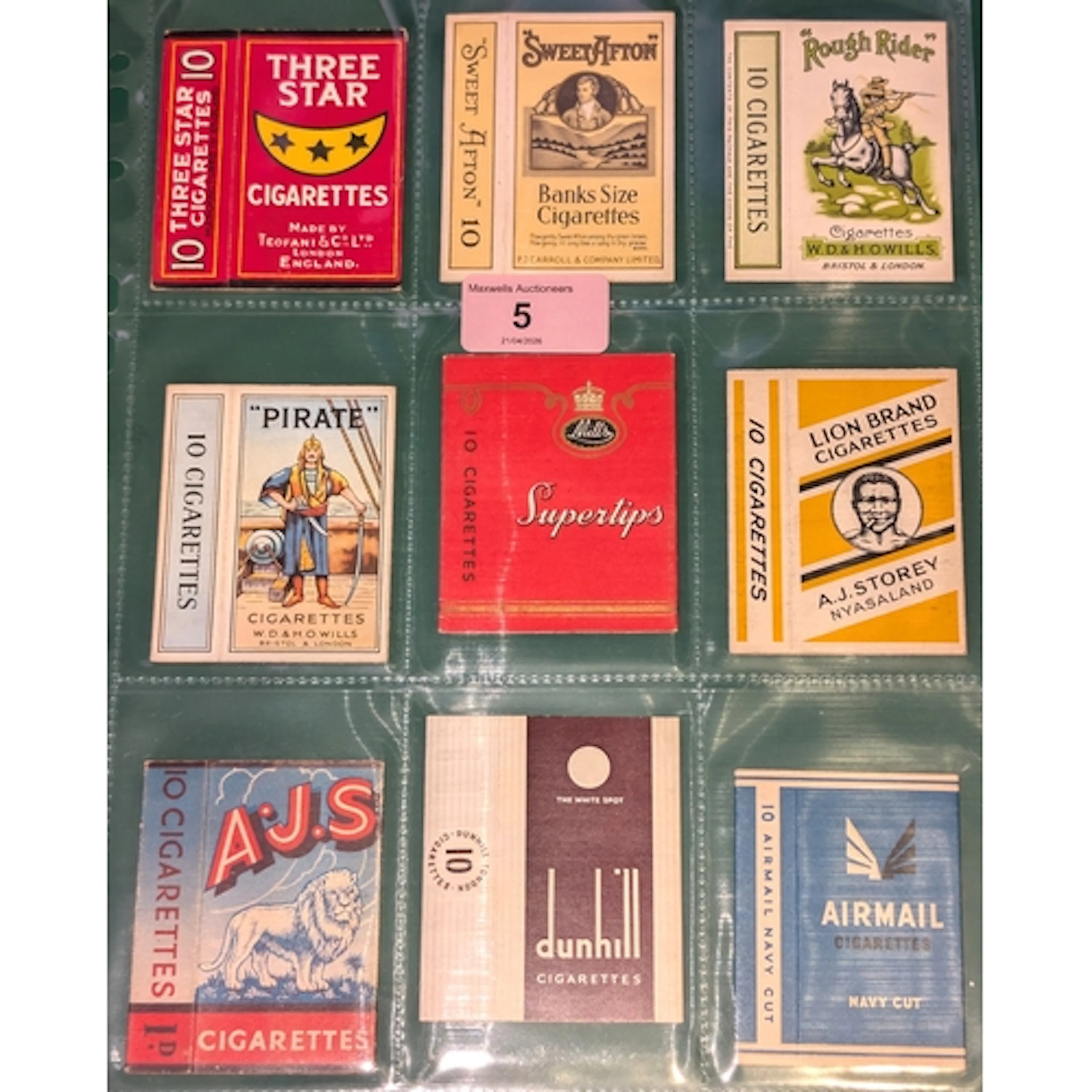 Cigarette packet hulls, advertising interest, mainly British...
