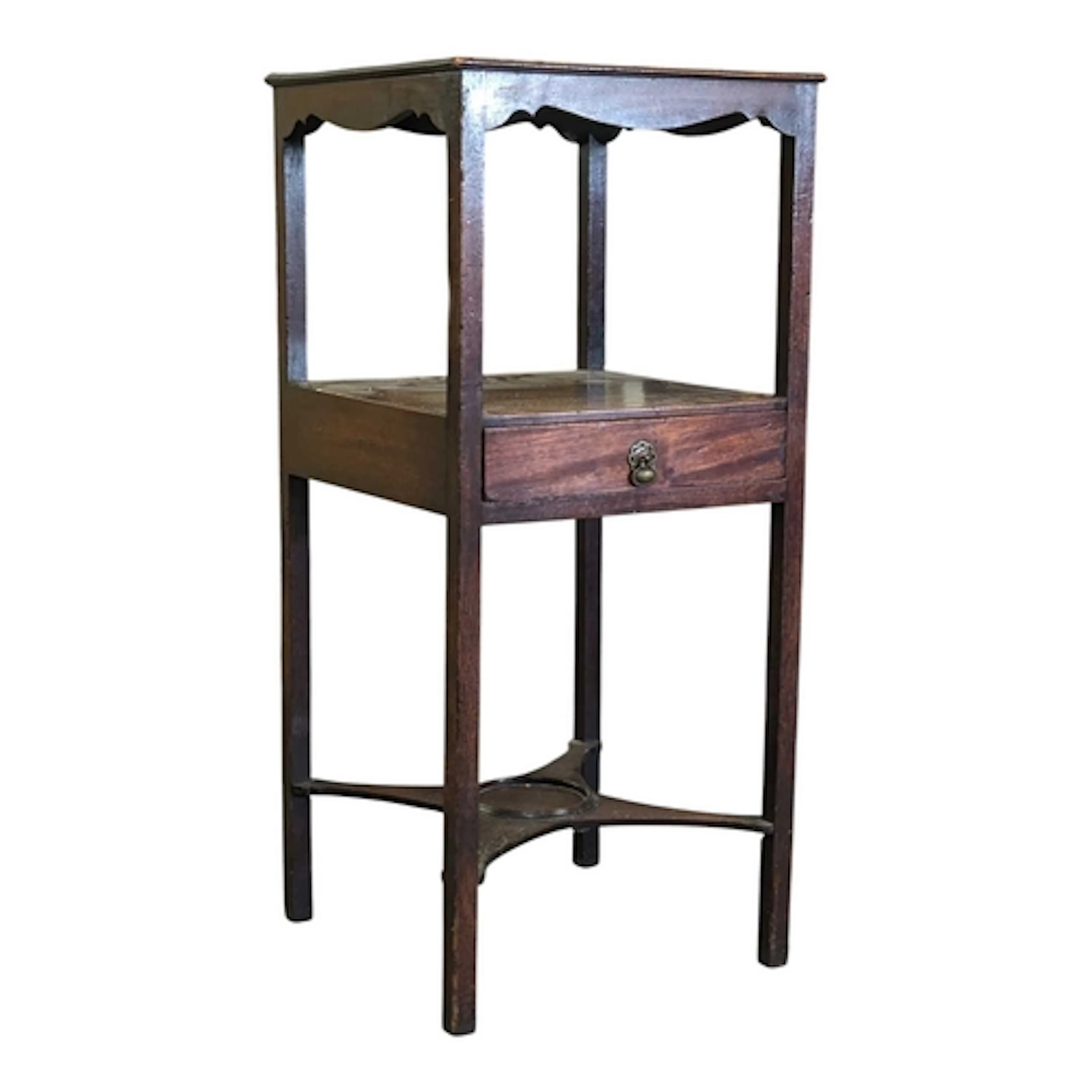 A George III 19th century mahogany bedside table / wash stan...
