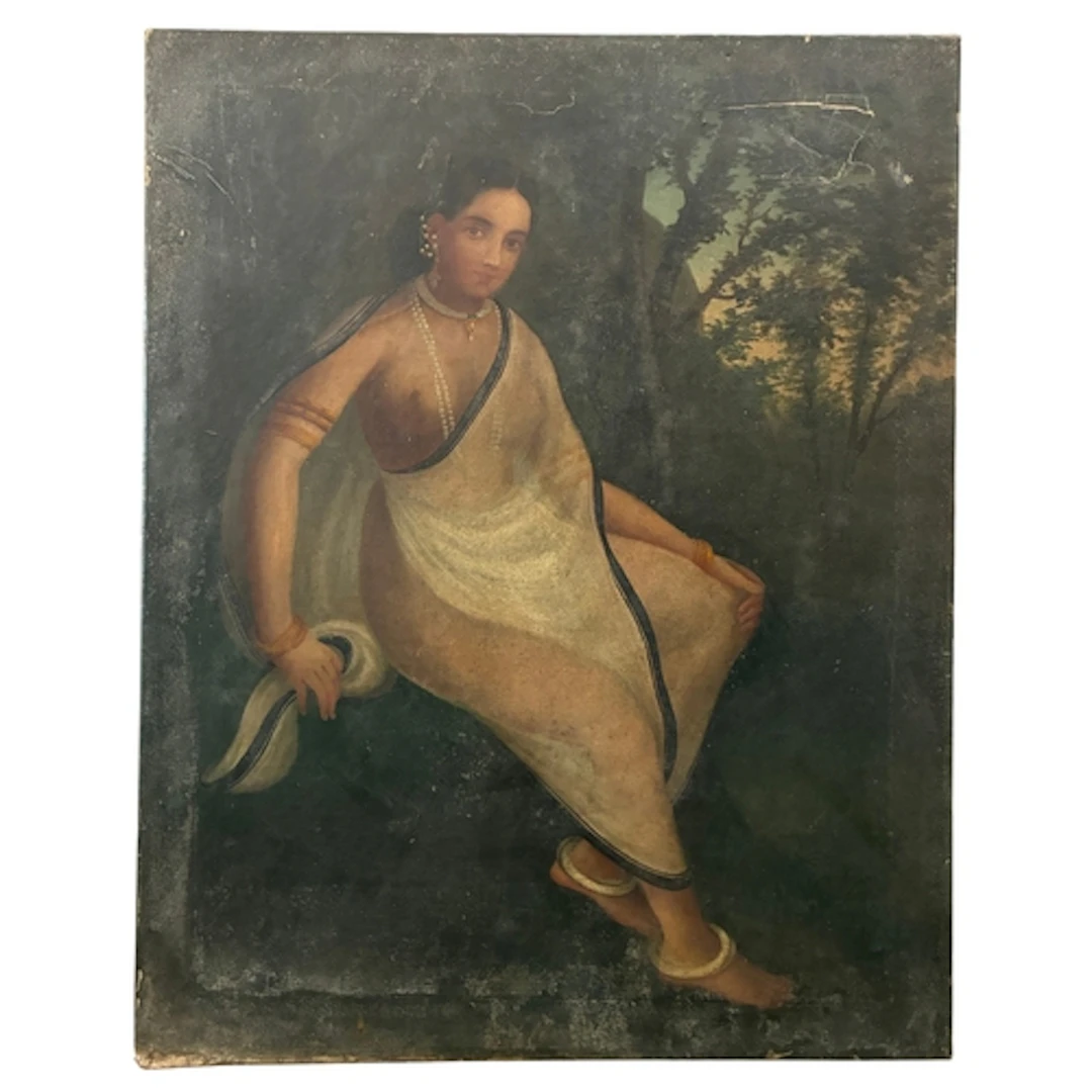 Indian School, 19th Century - Portrait of a noblewoman or br...