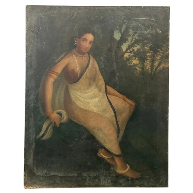 Indian School, 19th Century - Portrait of a noblewoman or br...