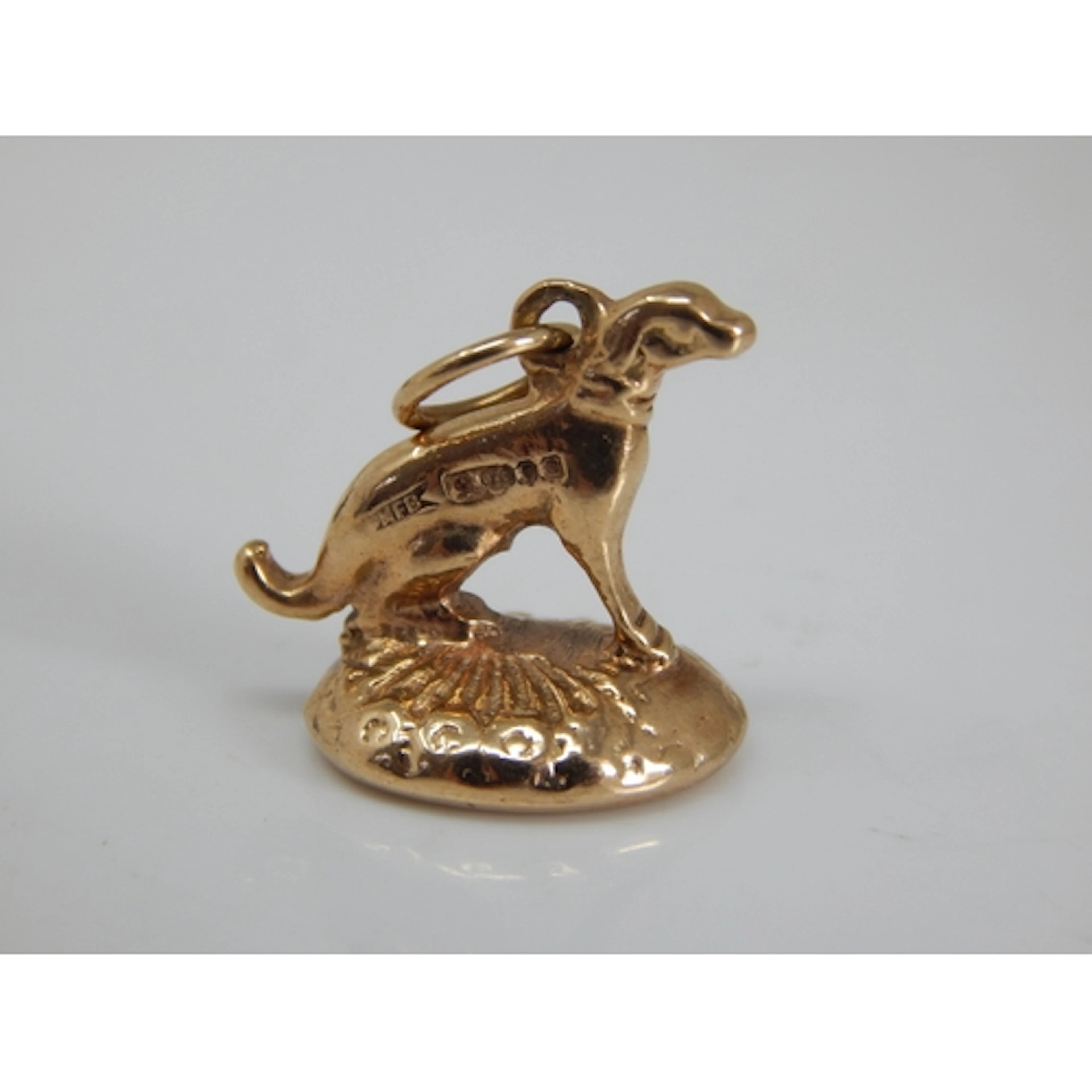 A 9ct Gold Watch Fob Formed as a Dog with Suspension Loop: W...