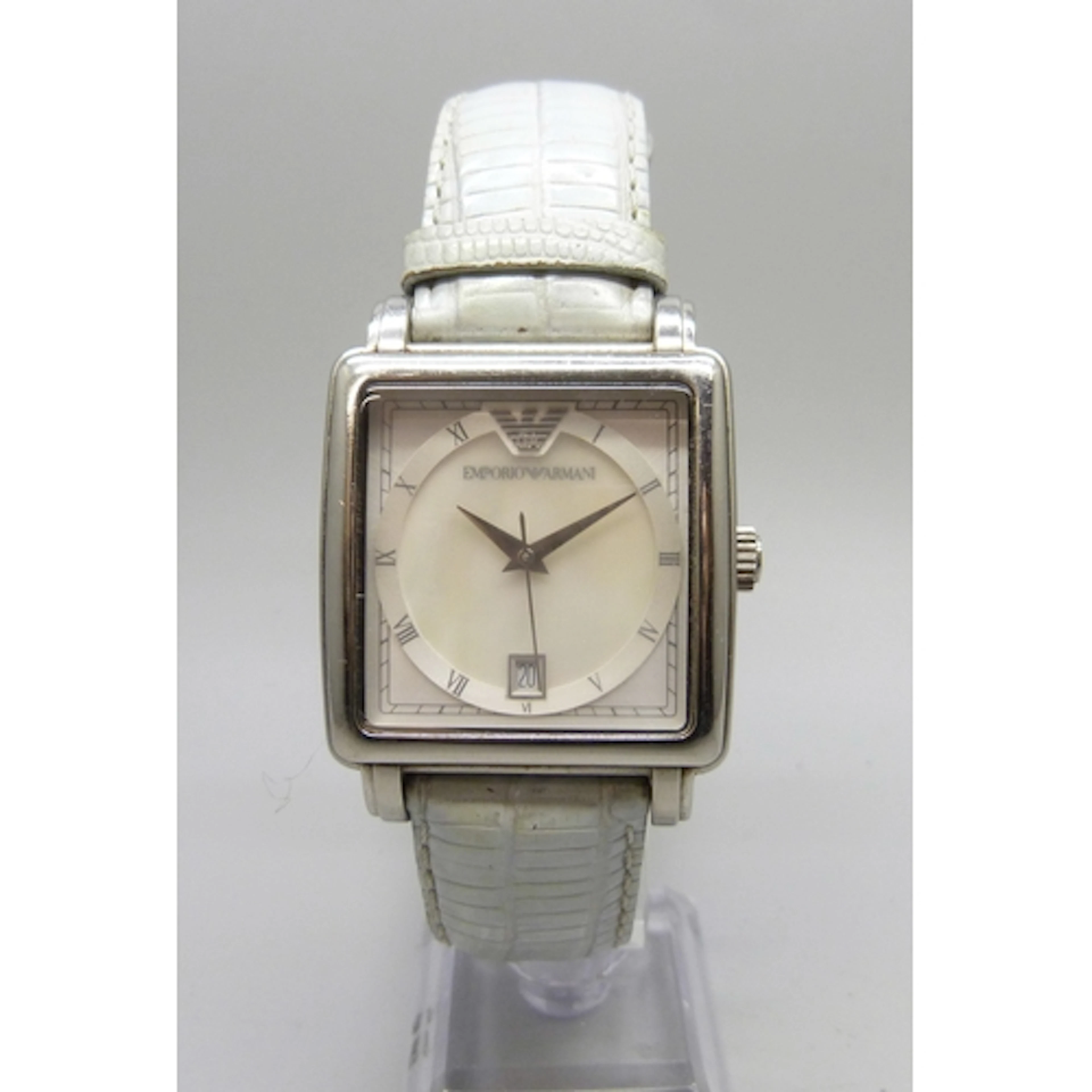 An Emporio Armani wristwatch with mother of pearl dial, 39mm...