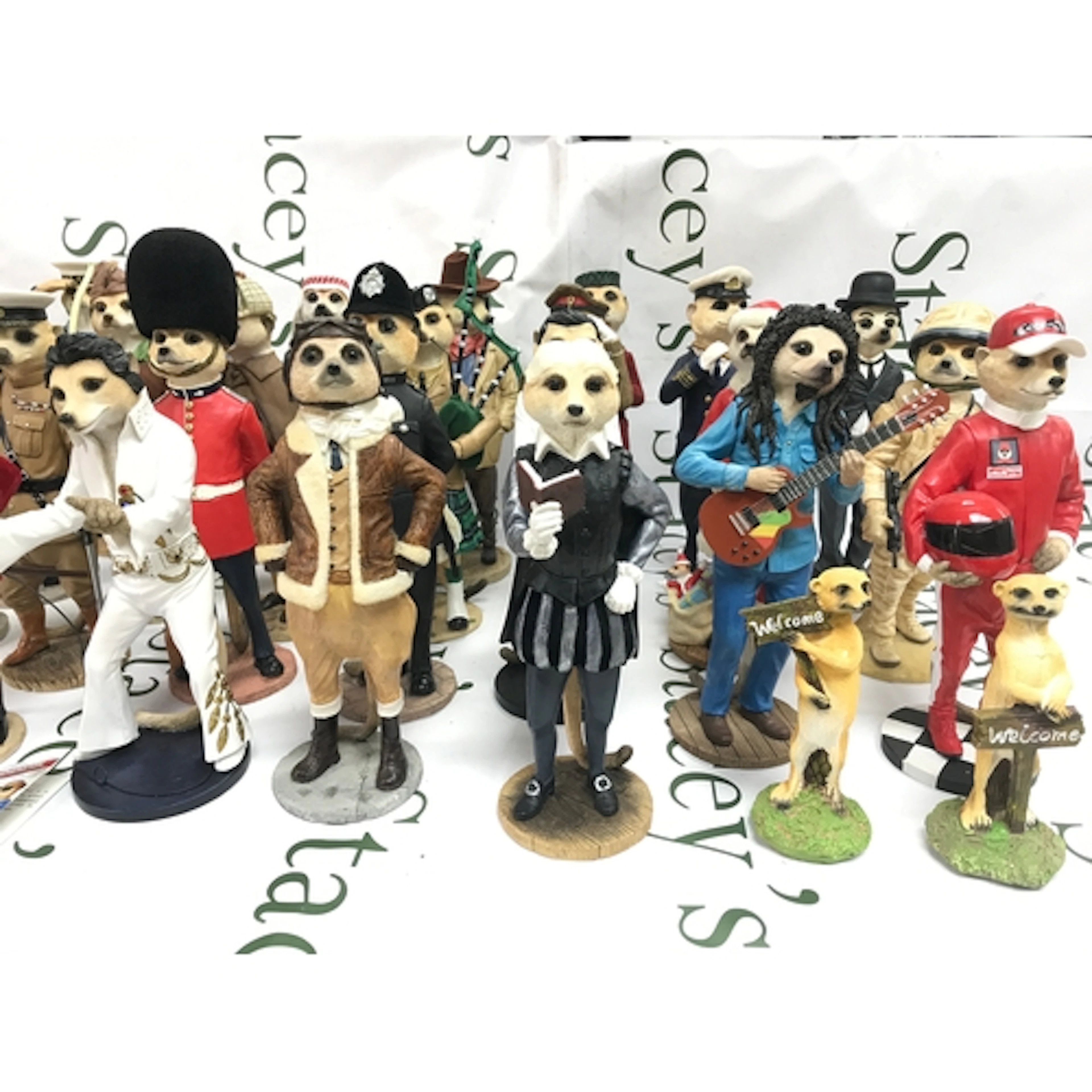 collection of 30+ Country Artists Magnificent Meerkats resin...