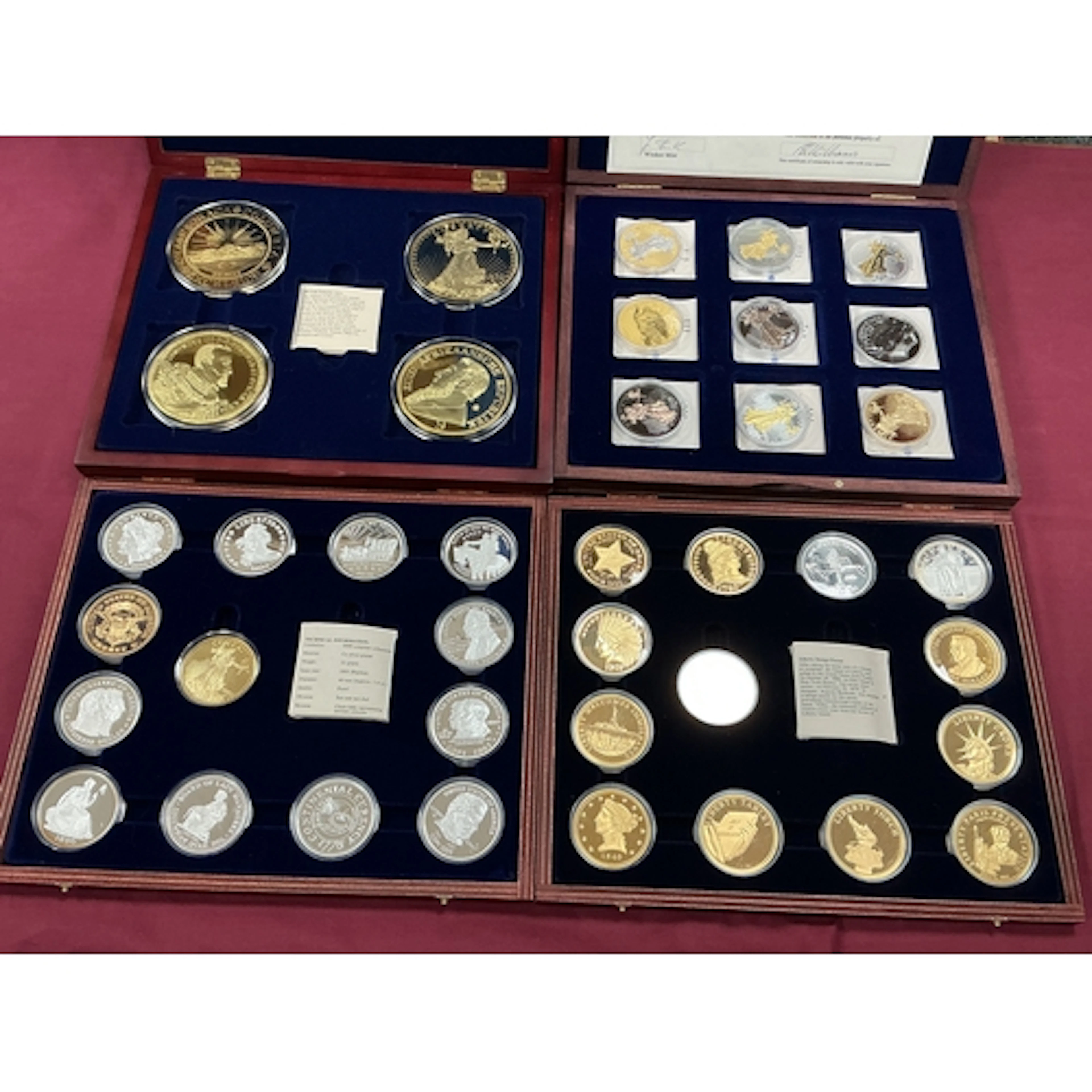 Collection Of Four Commemorative Coin Collections, includes ...