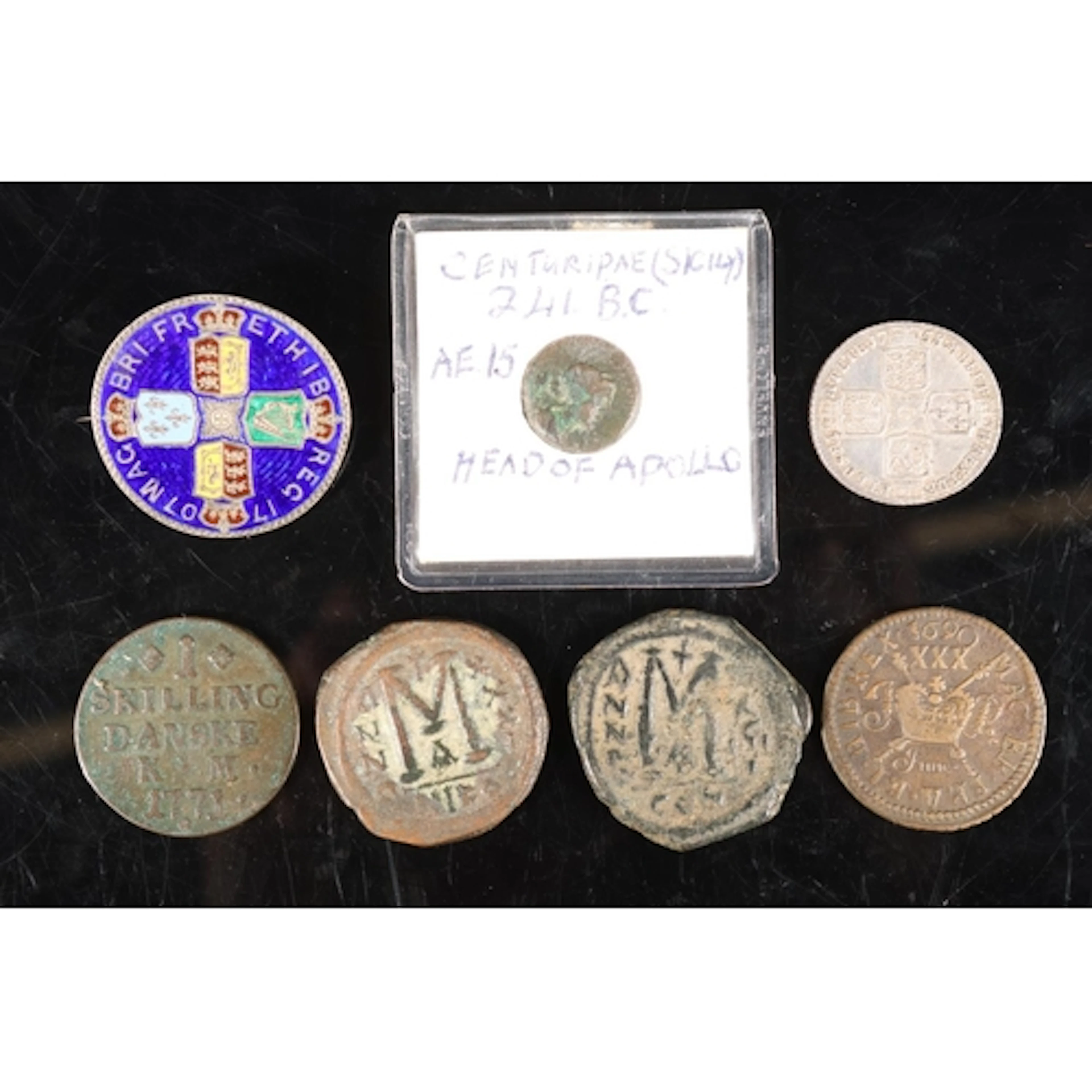 IRELAND King James II (1685-1691) 'gunmoney' coinage half cr...