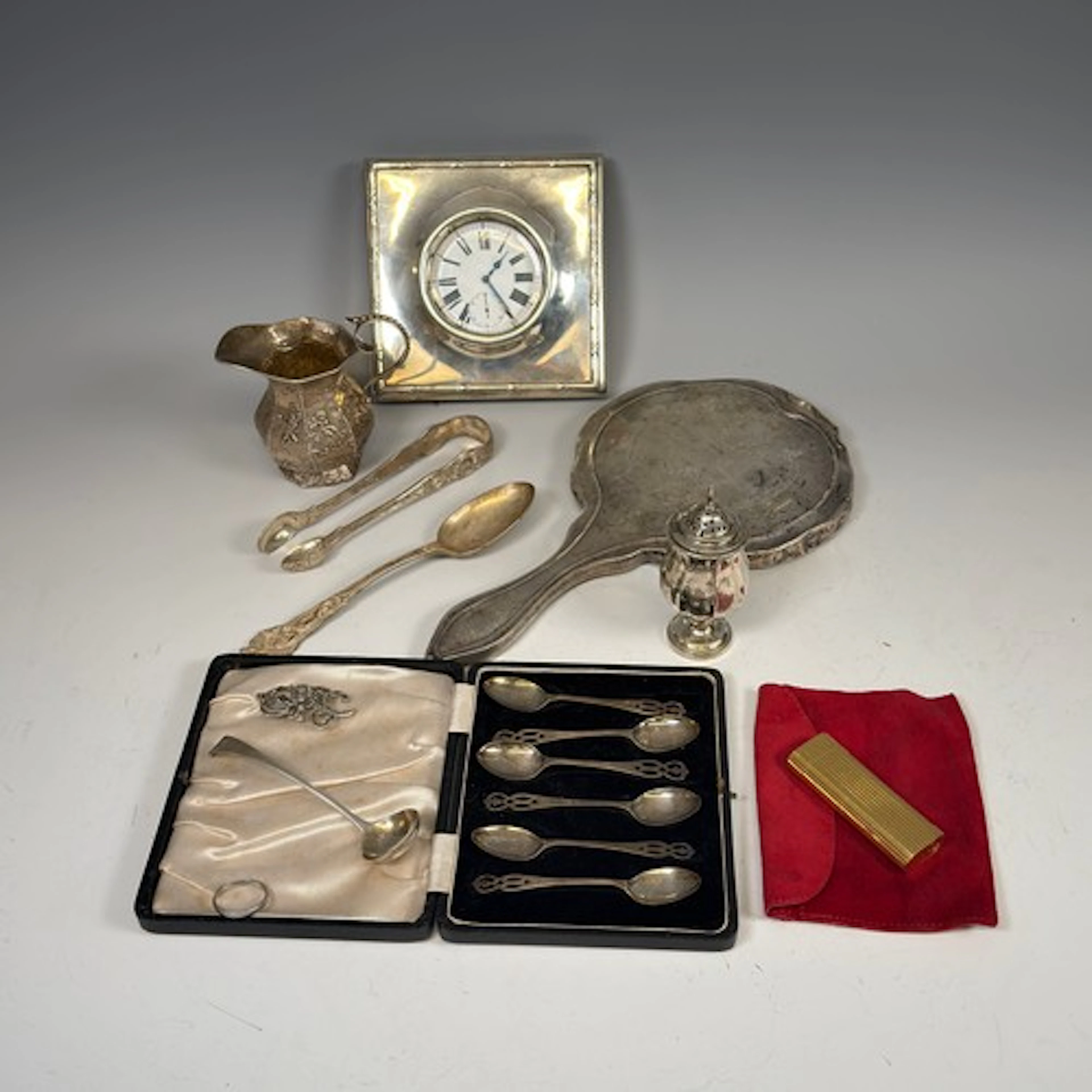 A cased set of six George VI silver Teaspoons, by Fred H Ada...