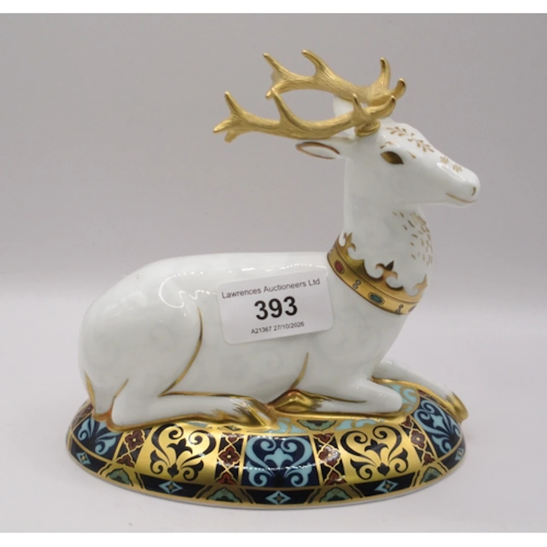 Royal Crown Derby paperweight ' The White Harte ', No. 795 f...