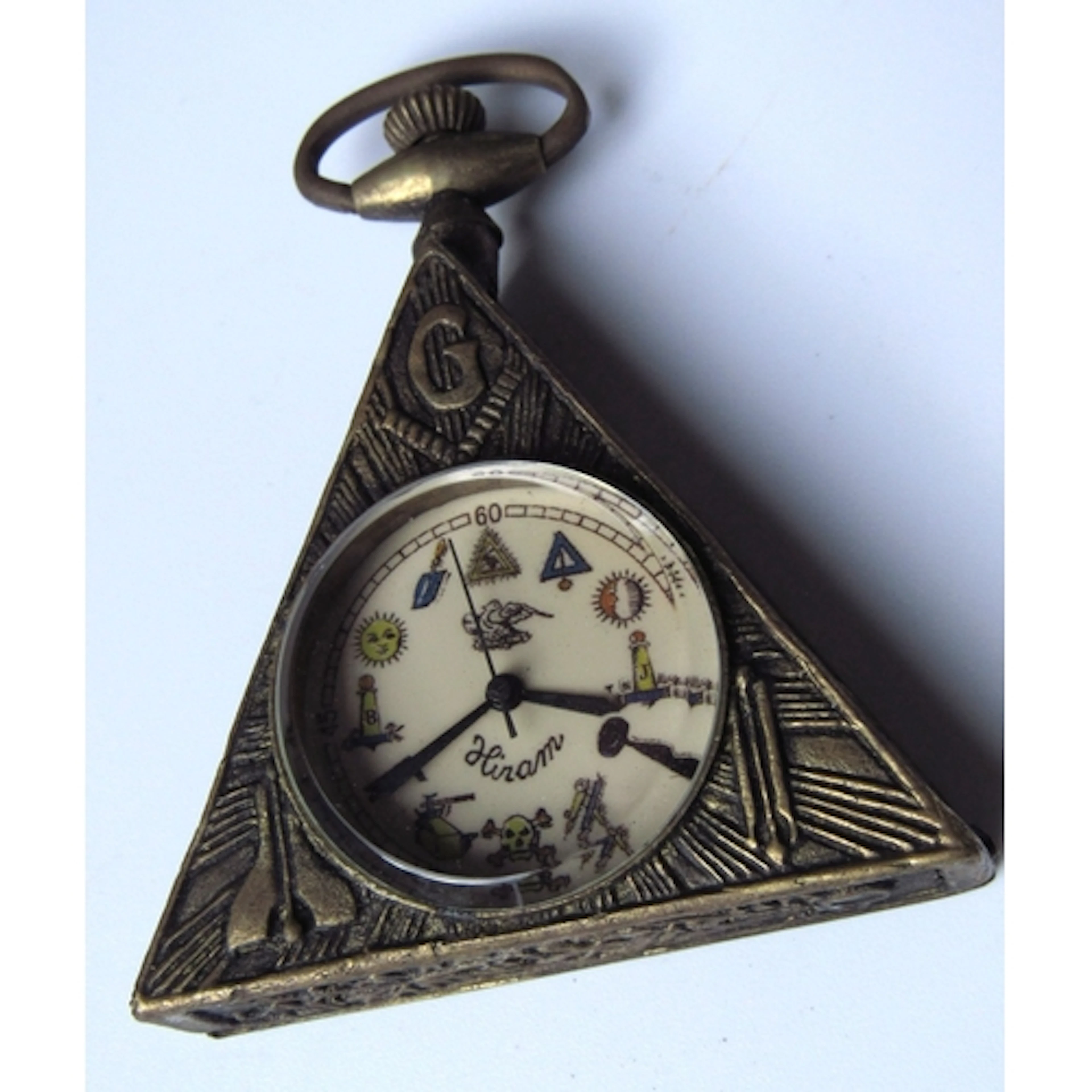Masonic Temple Form Watch with Decorated Dial 4cm High Appro...