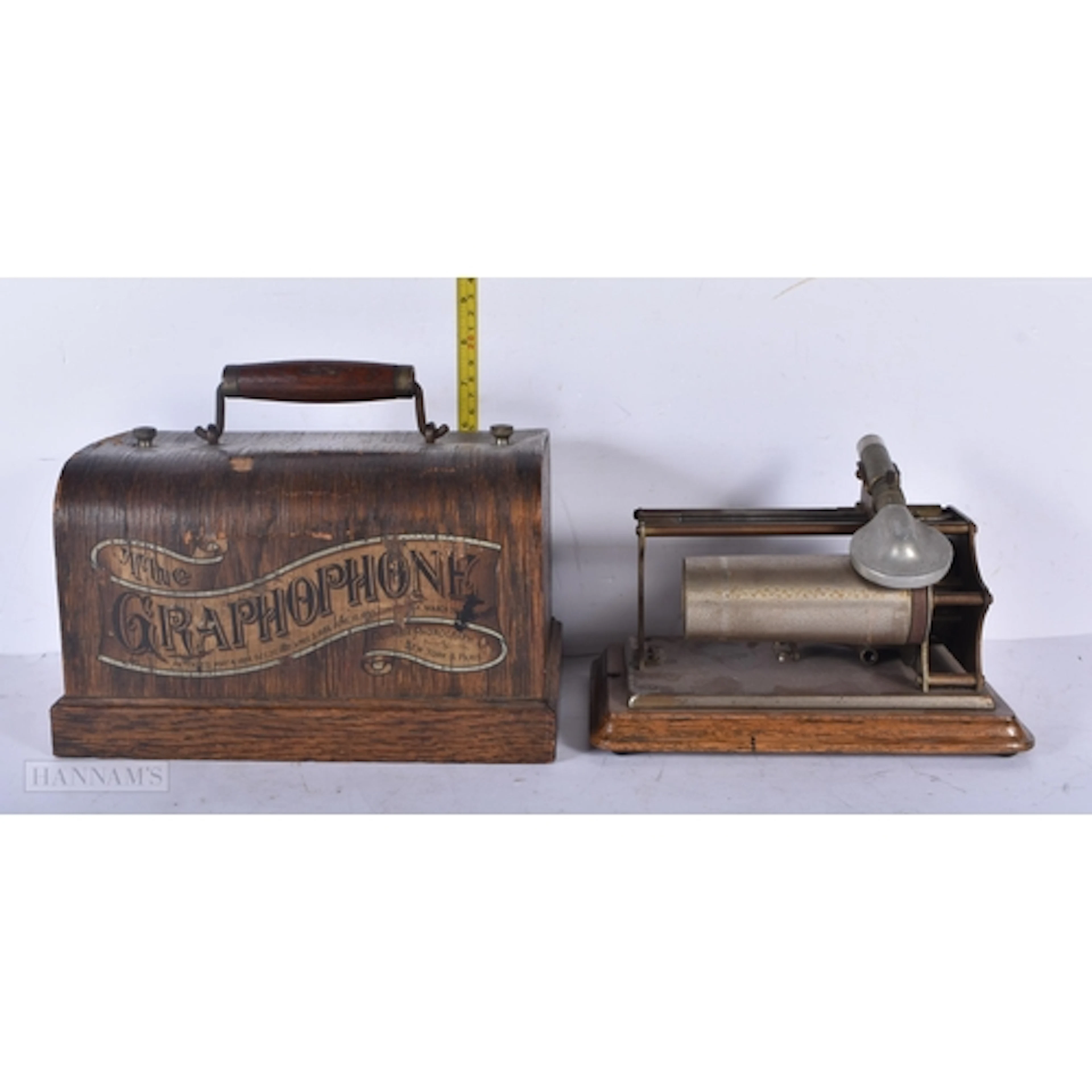 A 19th Century cased Columbia Phonograph "The Gramophone" 22...