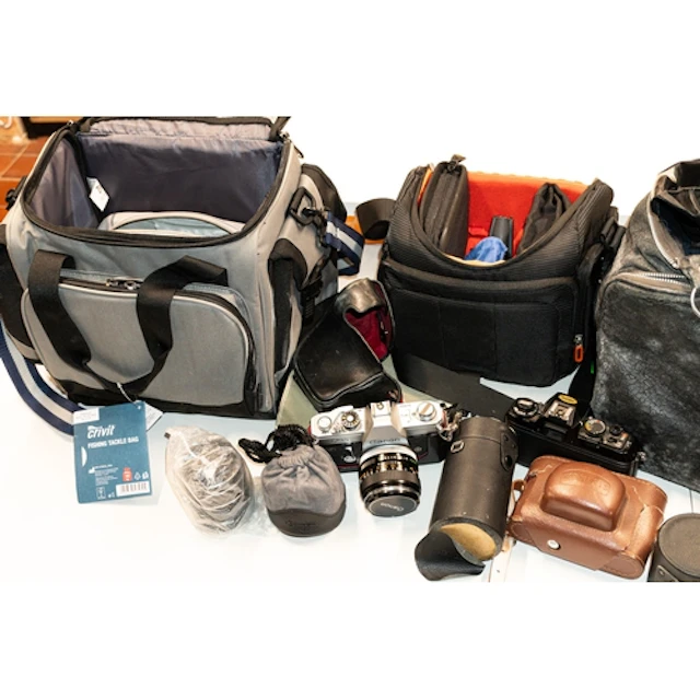 Photography: a Panasonic WS1 video camera with accessories, ...