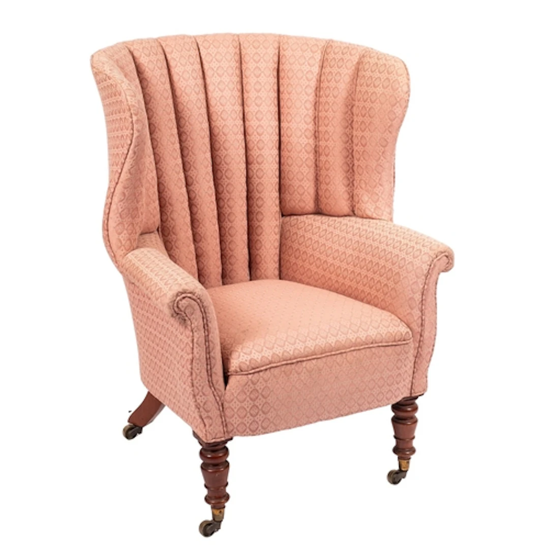 A Regency upholstered tub armchair, early 19th century and l...