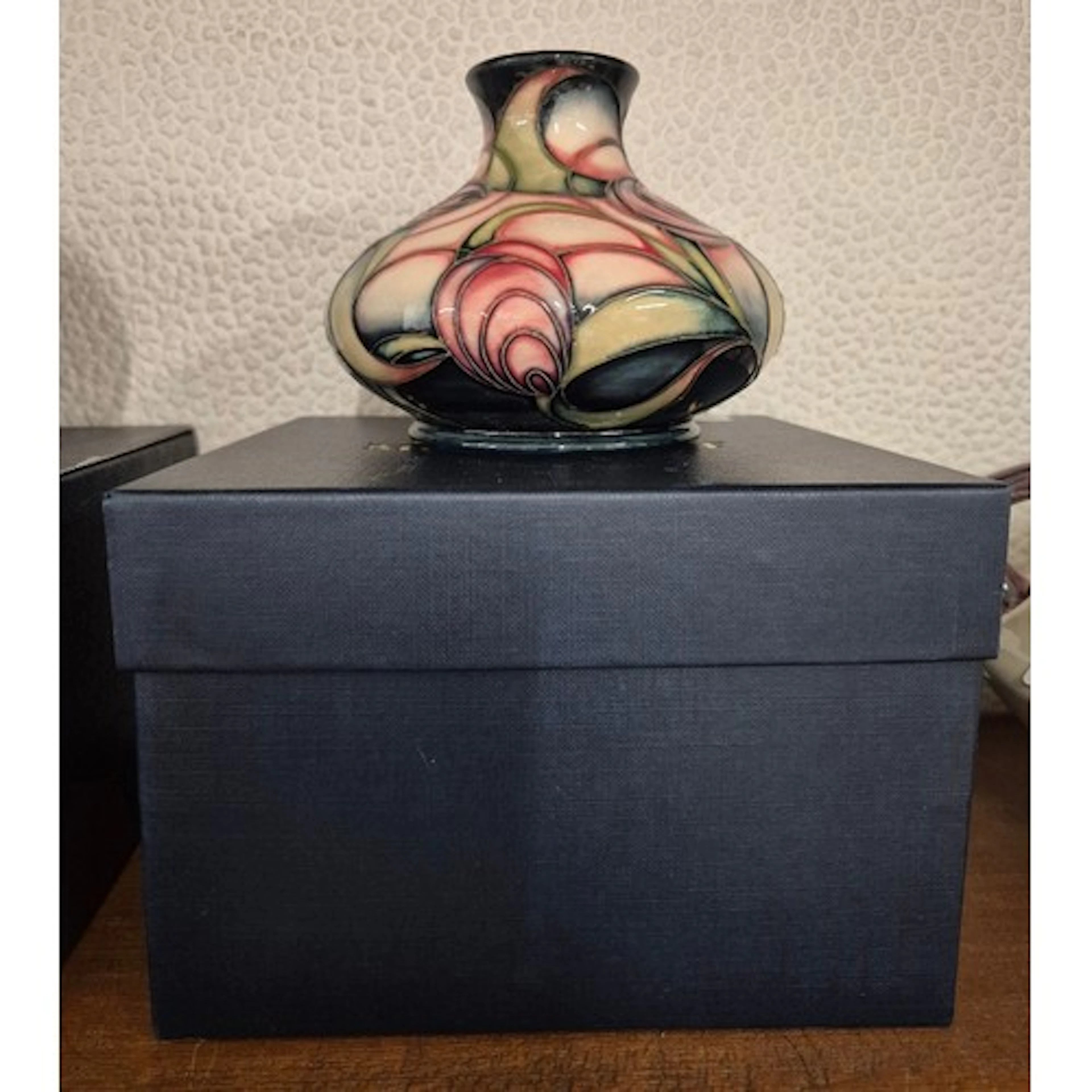 Moorcroft bulbous vase, Queens Choice pattern, designed by E...
