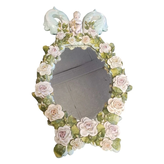 Late 19th century German Sitzendorf manner painted porcelain...
