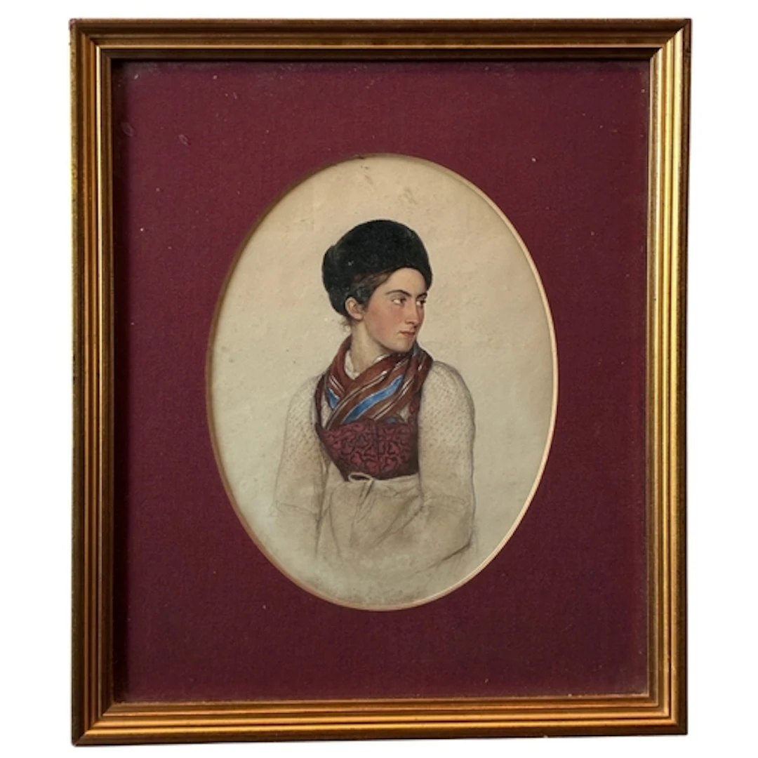 Early 20th Century School - Central Asian woman in tradition...