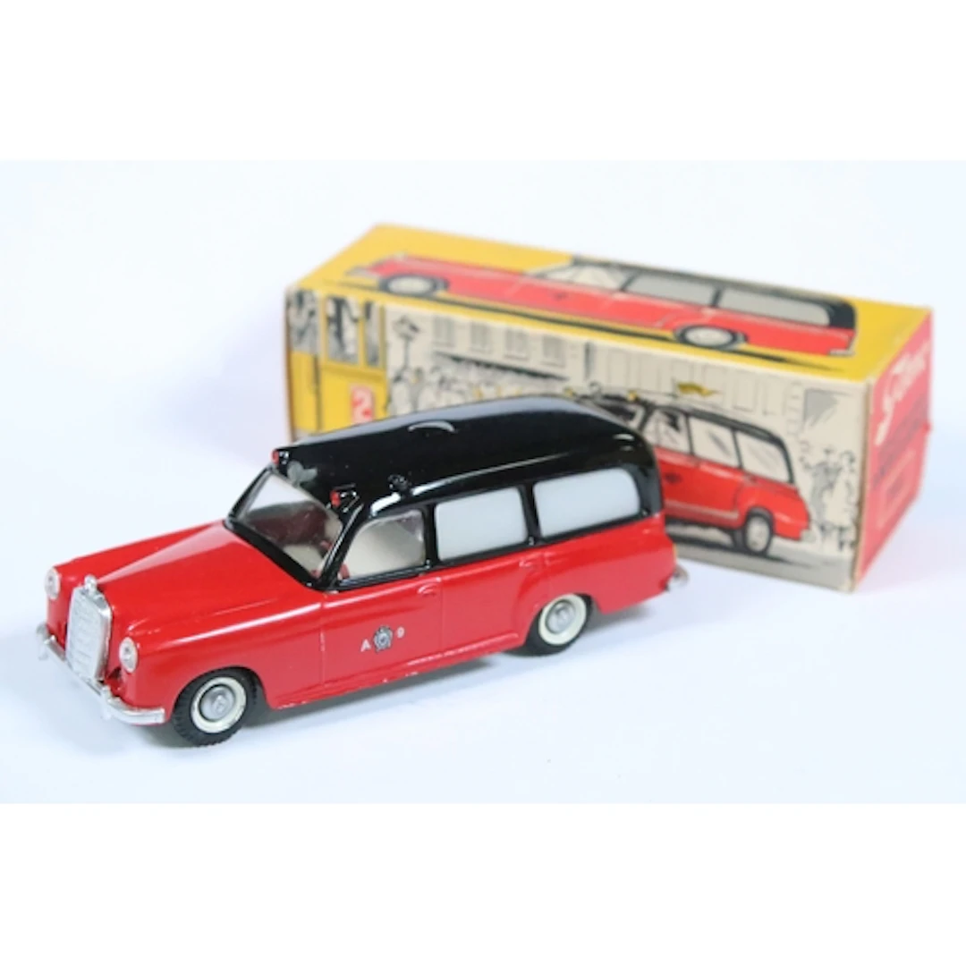 Boxed Tekno 731 Mercedes Ambulance diecast model in two tone...