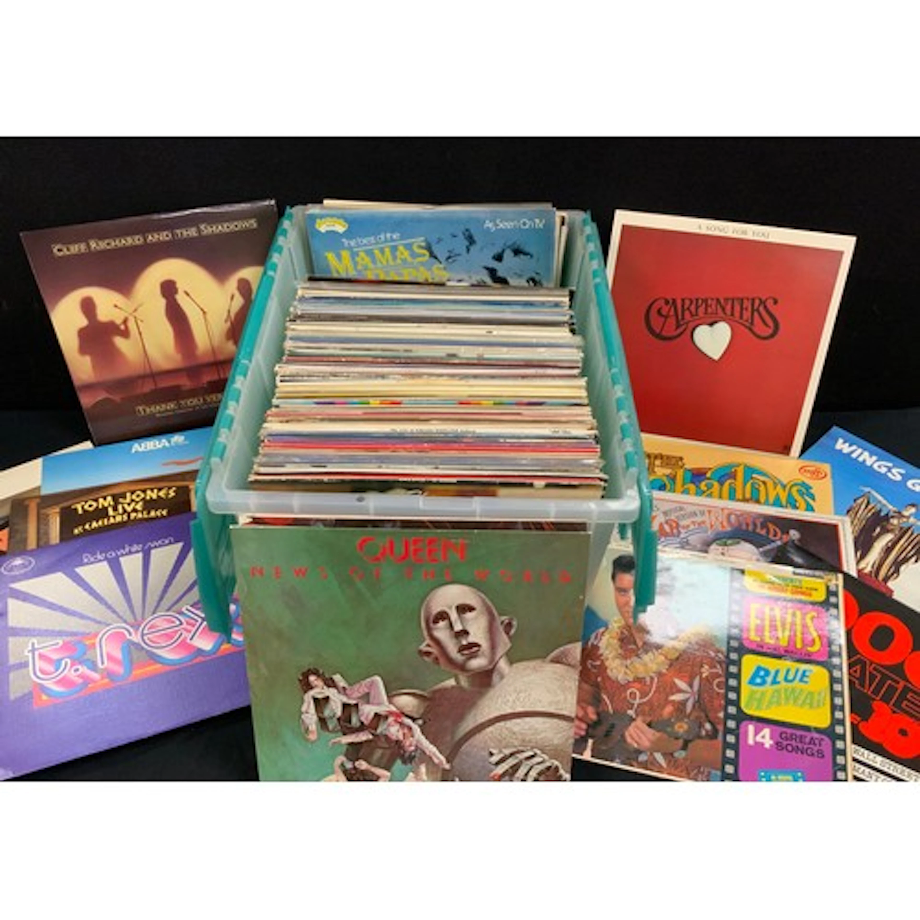 A collection of Vinyl records and LPs, mainly 70s and 80s, t...