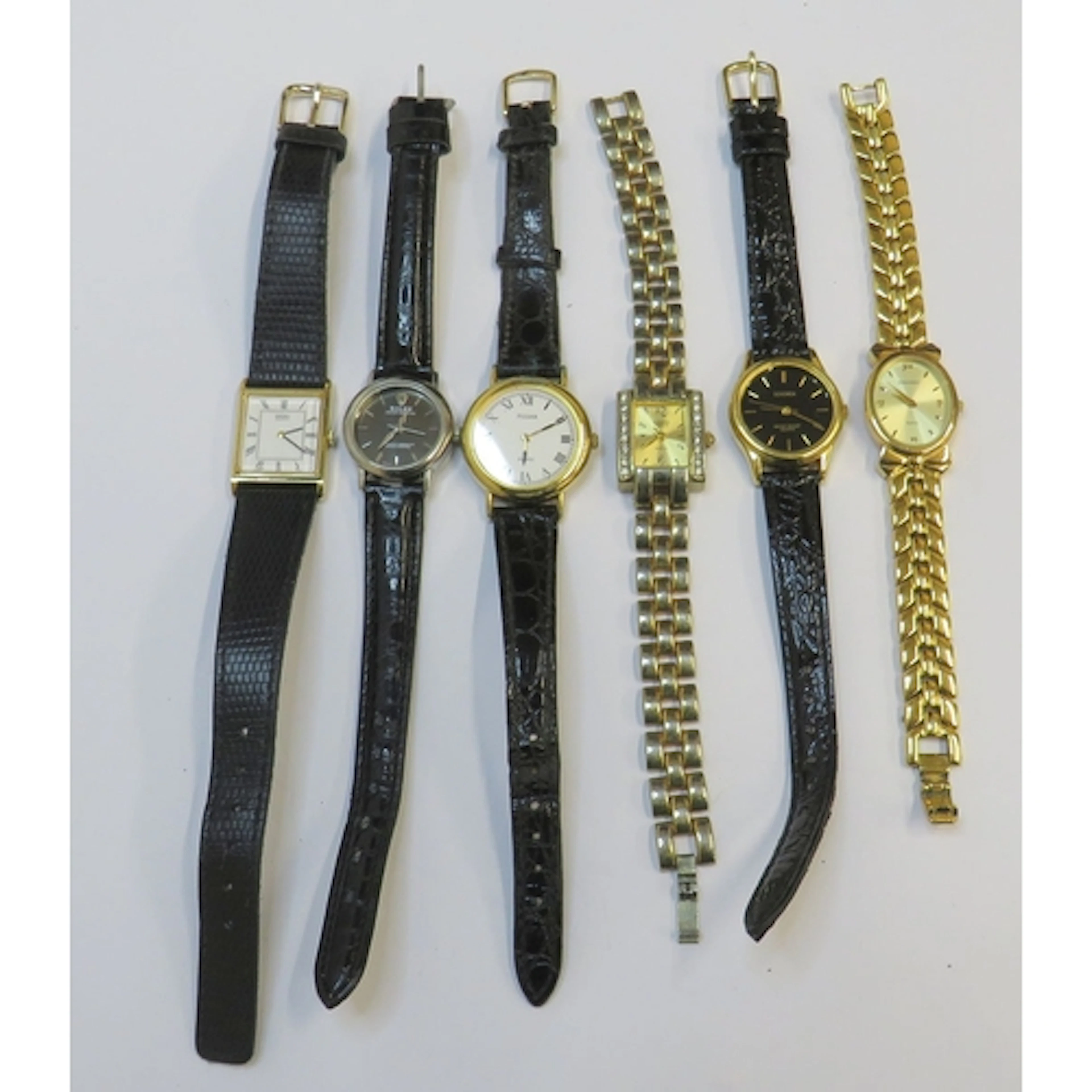 6 Ladies Wristwatches incl. Pulsar, Nina Ricci, Seiko, Victo...