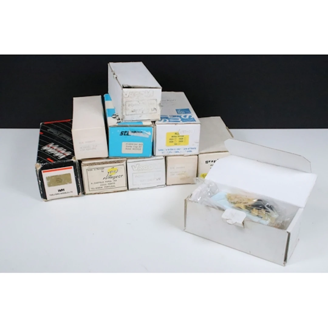 Ten boxed white metal and plastic model kits to include West...
