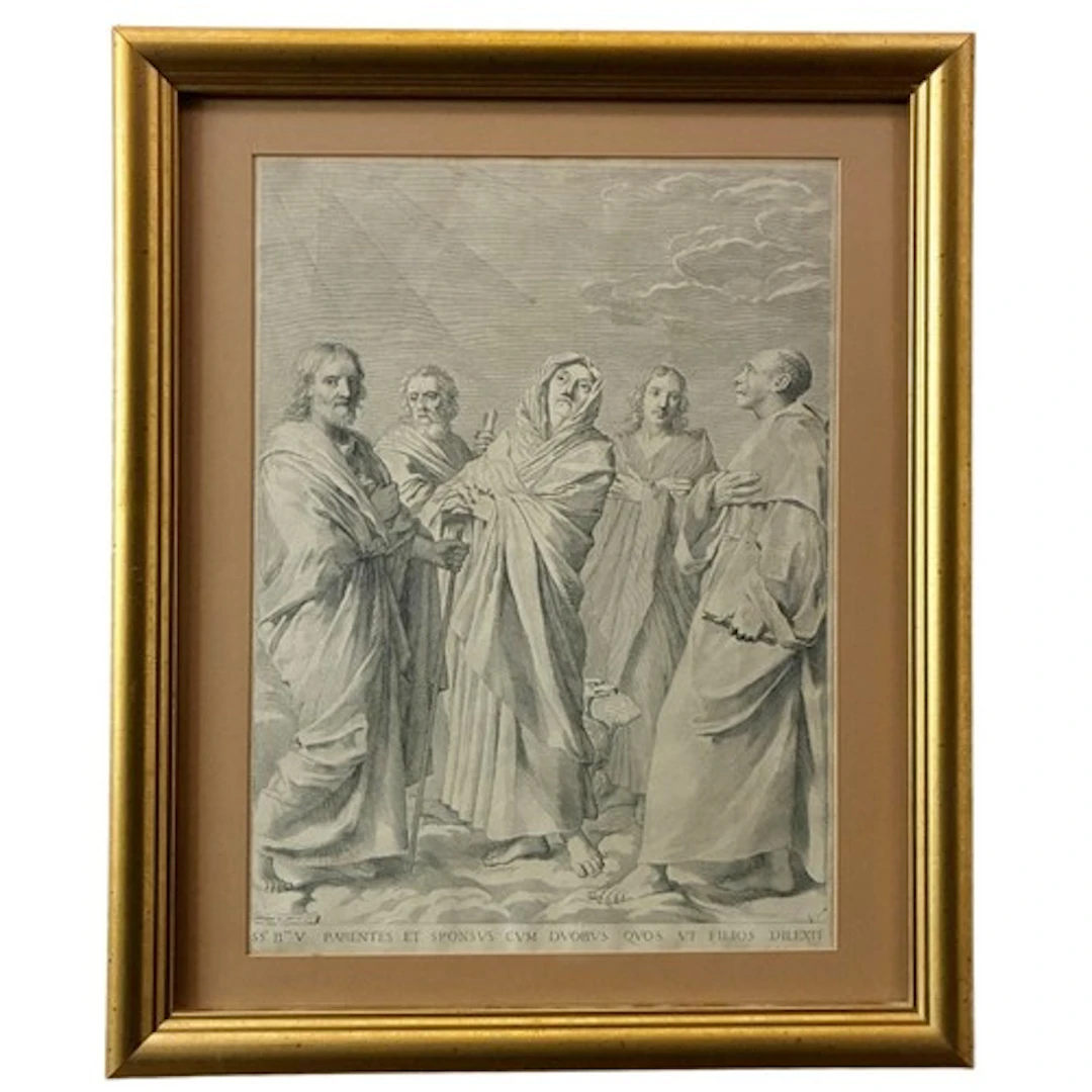 Claude Mellan (French, 1598-1688) - Saints Anne, Joseph, Joa...