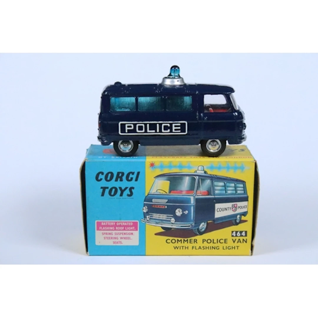 Boxed Corgi 464 Commer Police Van with flashing light diecas...