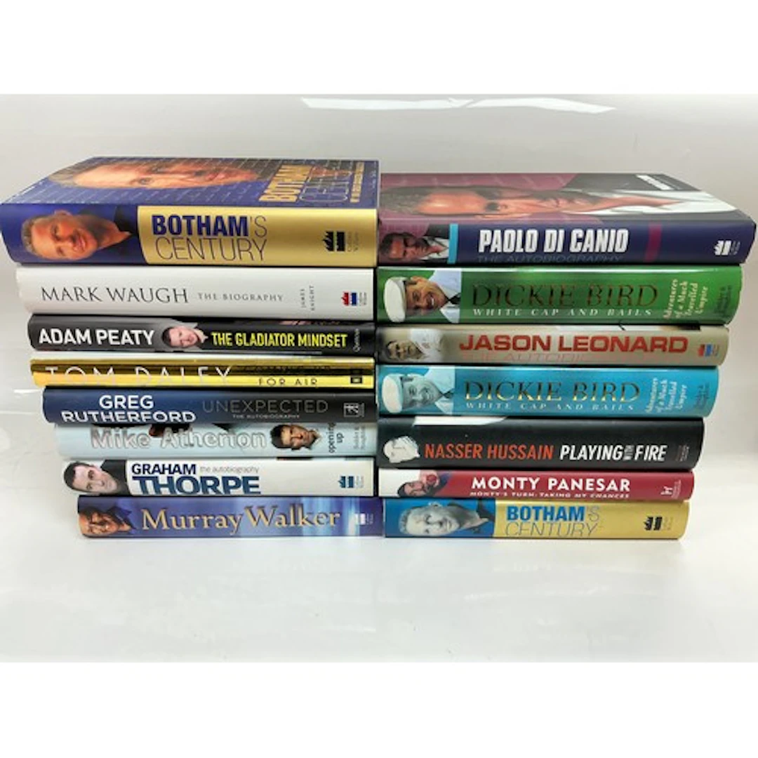 Fifteen signed sporting autobiographies by various names inc...