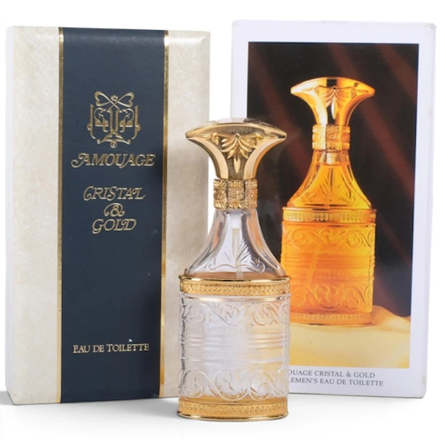 Amouage Crystal and Gold gentleman's eau de toilette, an emp...