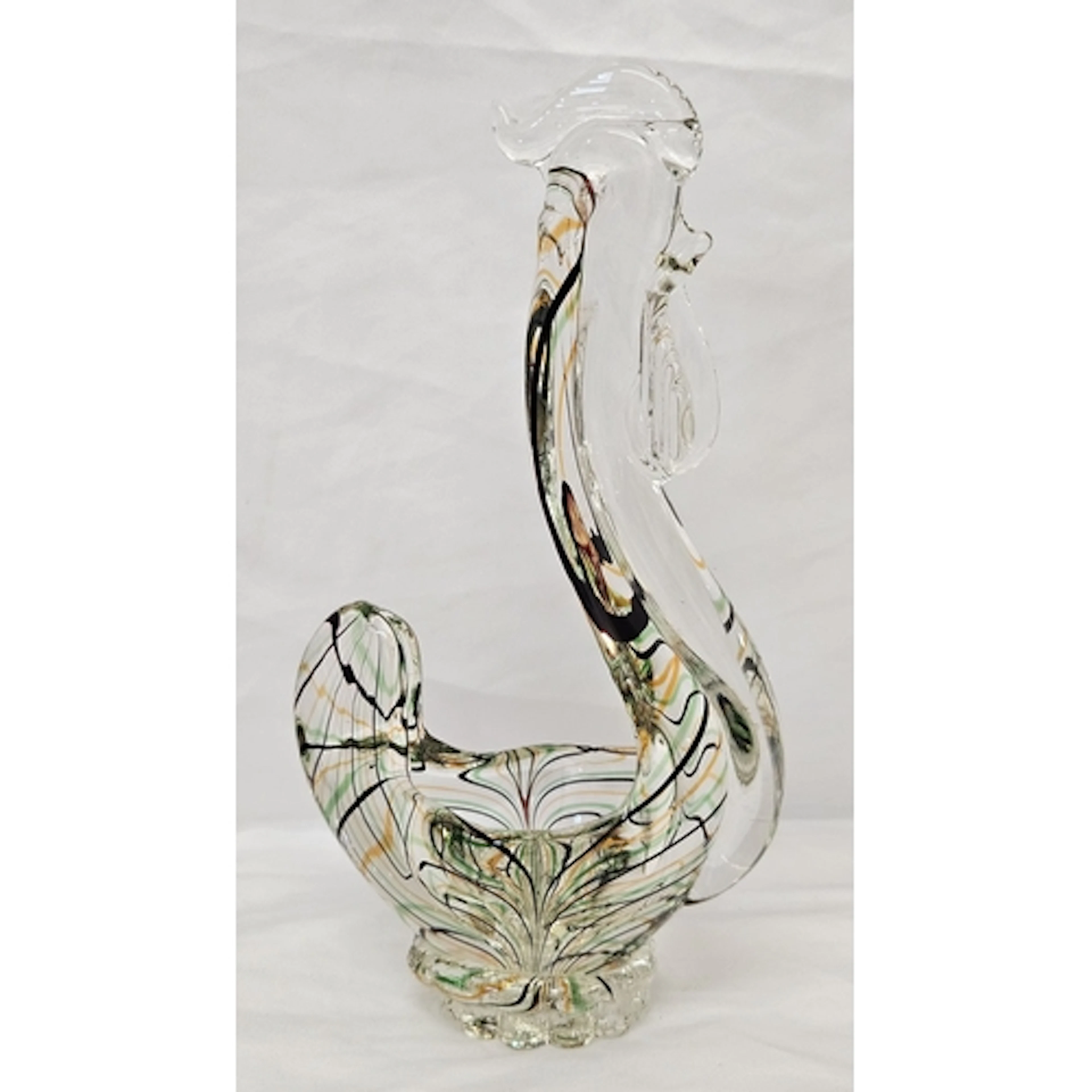 Murano Style Art Glass Rooster/Cockerel figurine approx. 25c...