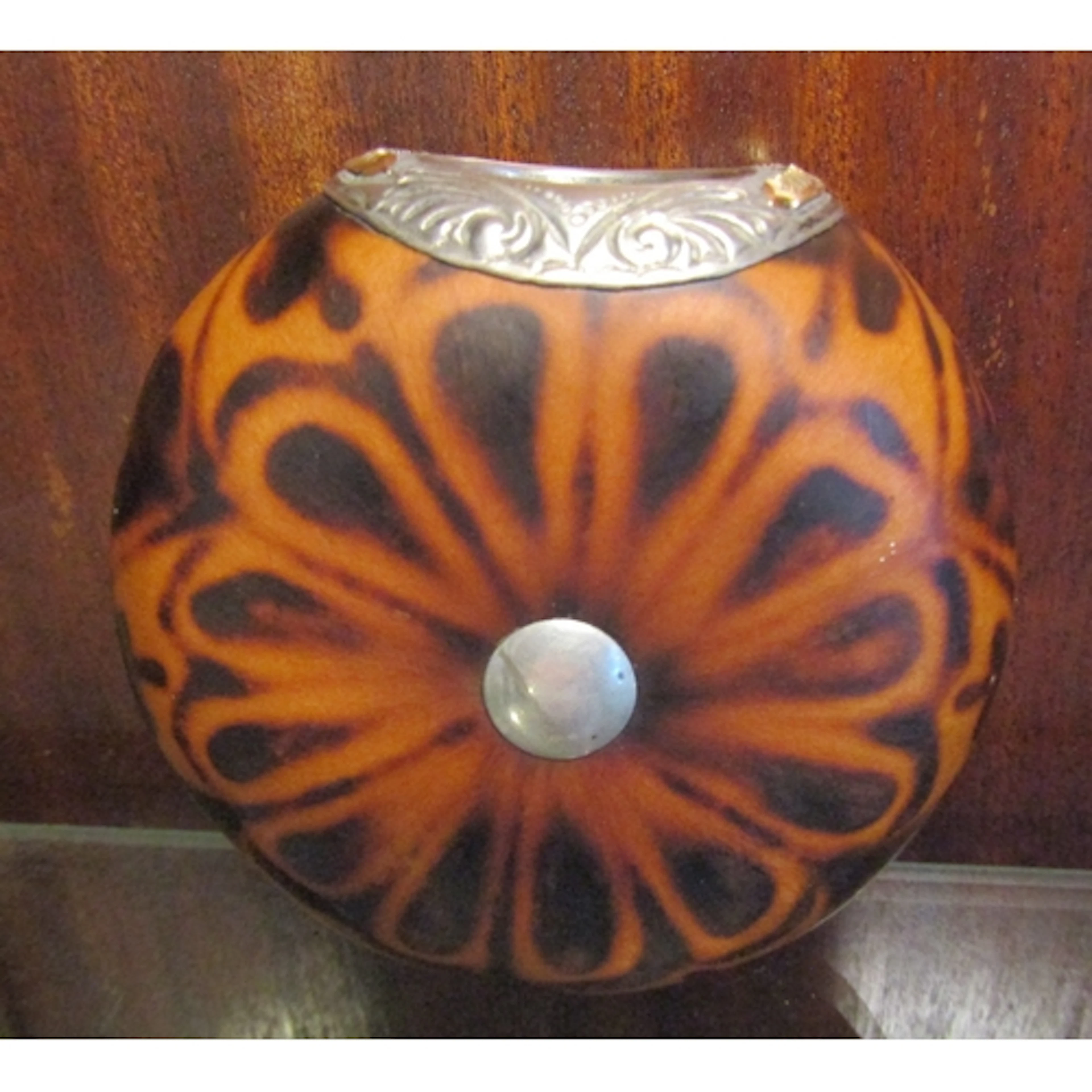 Usual Silver Mounted Tribal Vessel Flask Form Approximately ...